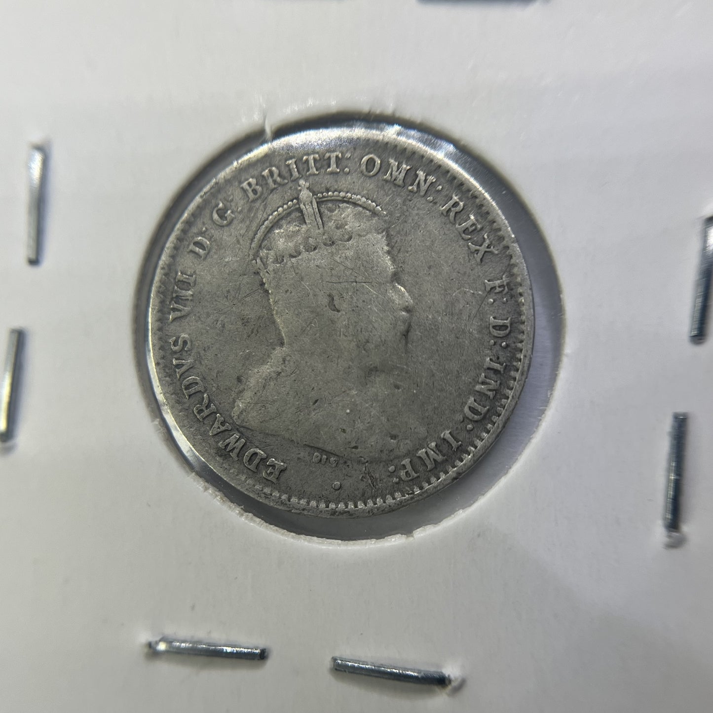 1910 Threepence Coin - Fine - Edward VII Silver Predecimal First Year