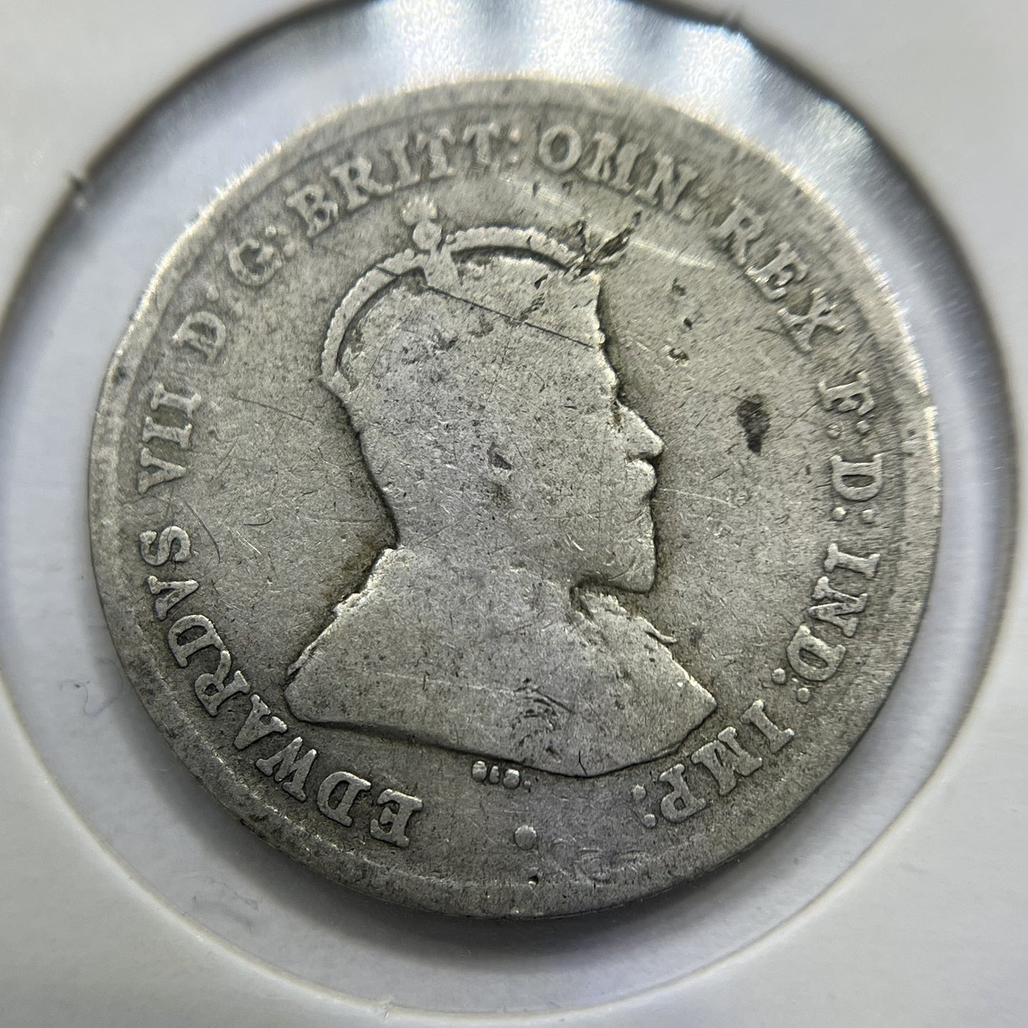 1910 Sixpence Coin - Fine - Edward VII Silver Predecimal First Year