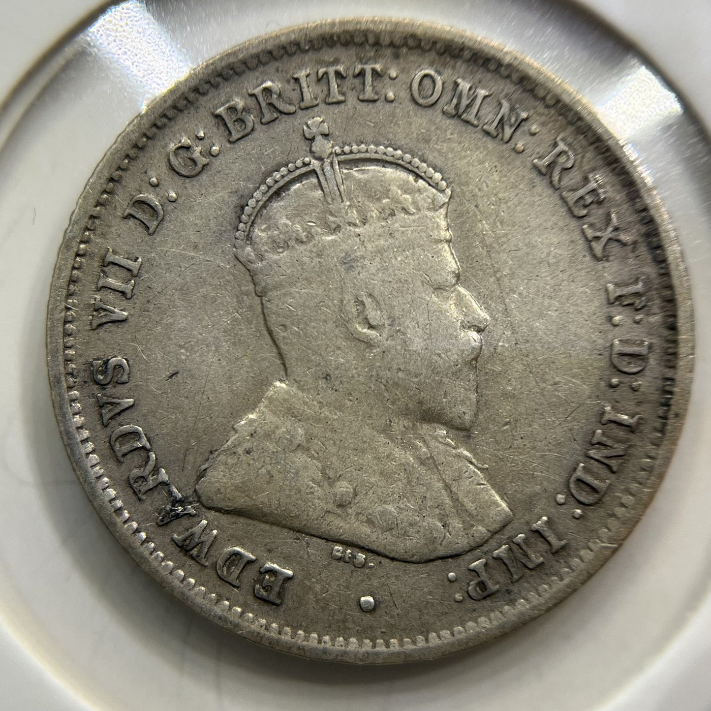 1910 Sixpence Coin - almost Very Fine - Silver Edward VII