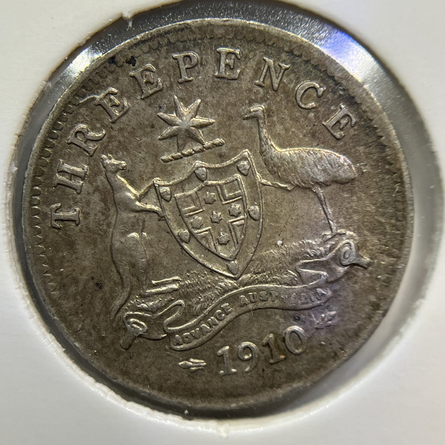 1910 Threepence Coin - Extremely Fine - Silver Edward VI