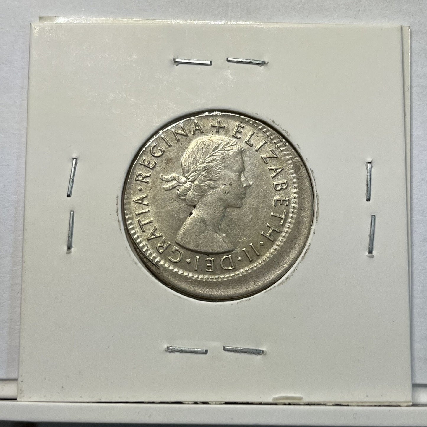 1952 Shilling Error Coin - BroadStrike Large Misstrike - Silver Predecimal