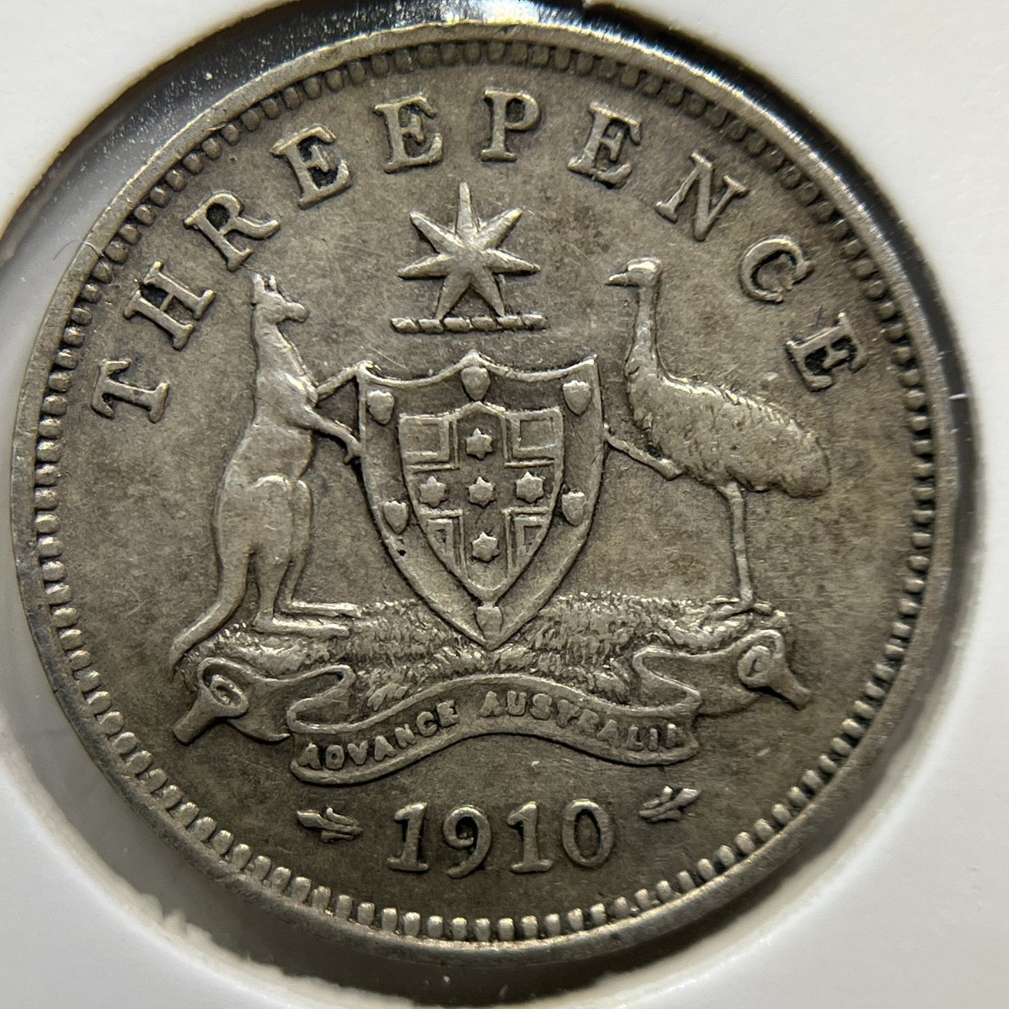 1910 Threepence Coin - Very Fine - Silver Edward VI First Year of Issue