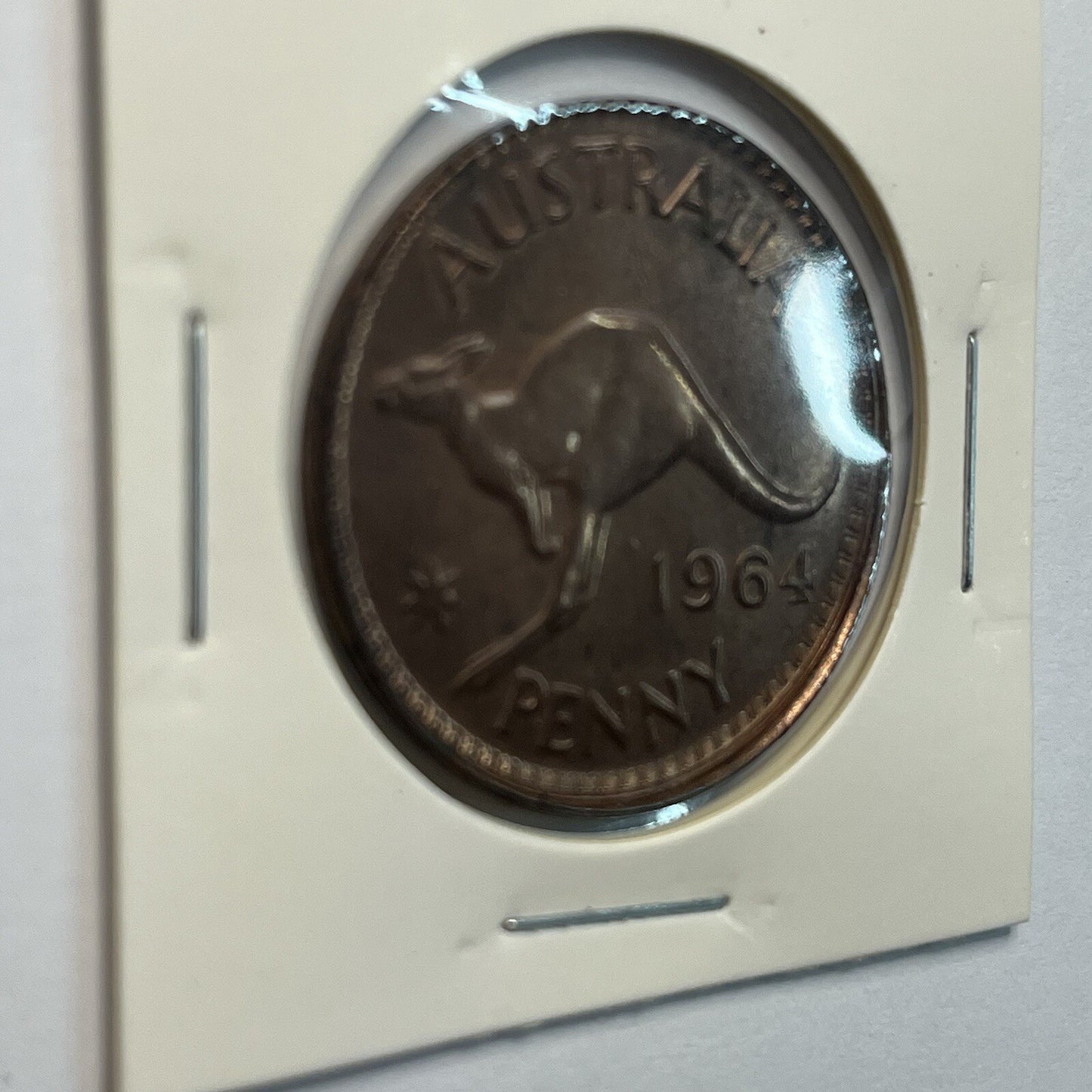 1964 Penny Coin - Struck Out of Collar Misstrike Error Lip - Scarce Predecimal