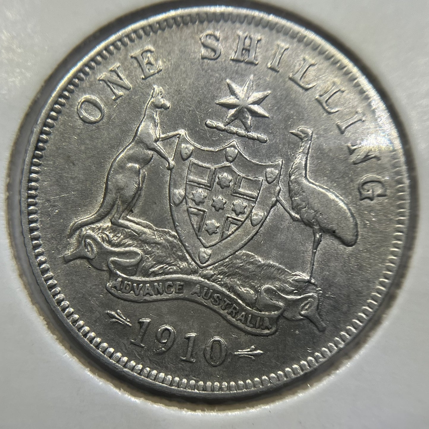 1910 Shilling Coin - Extremely Fine - Edward VII Silver Predecimal First Year