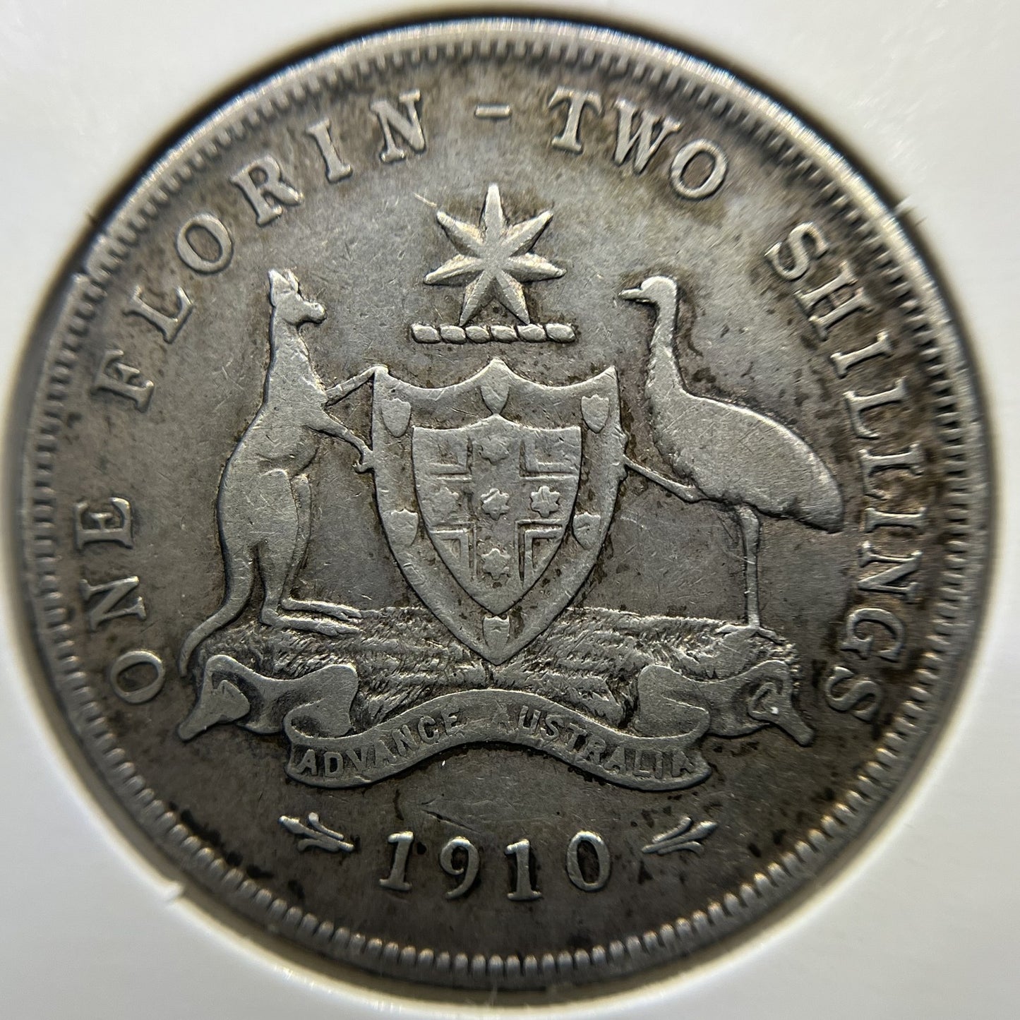 1910 Florin Coin - Very Fine - CV$325 Edward VII Silver Predecimal First Year