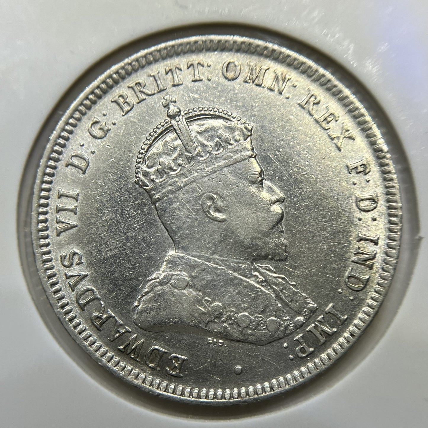 1910 Shilling Coin - Extremely Fine - Edward VII Silver First Year