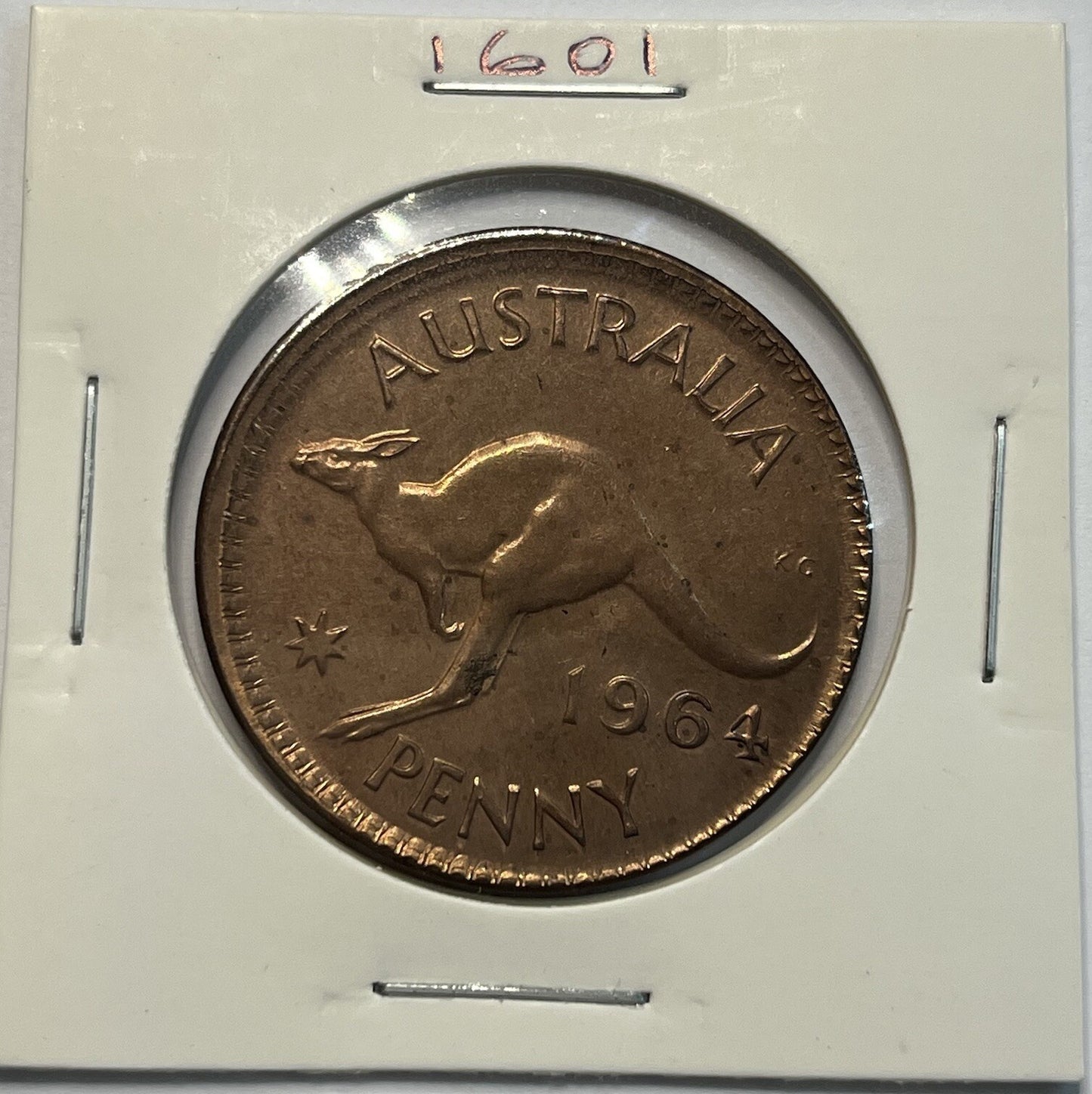 1964 Penny Coin - Struck Out of Collar Misstrike Error Lip - Scarce Predecimal