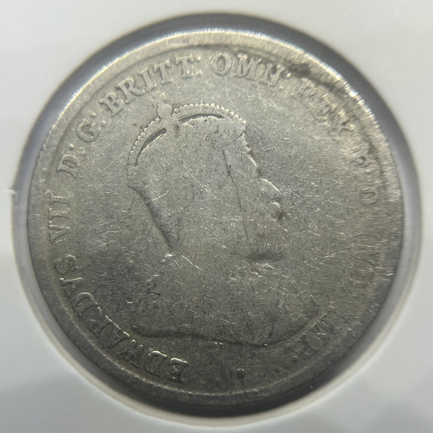 1910 Shilling Coin - Very Good - Edward VII Silver Predecimal First Year Issue