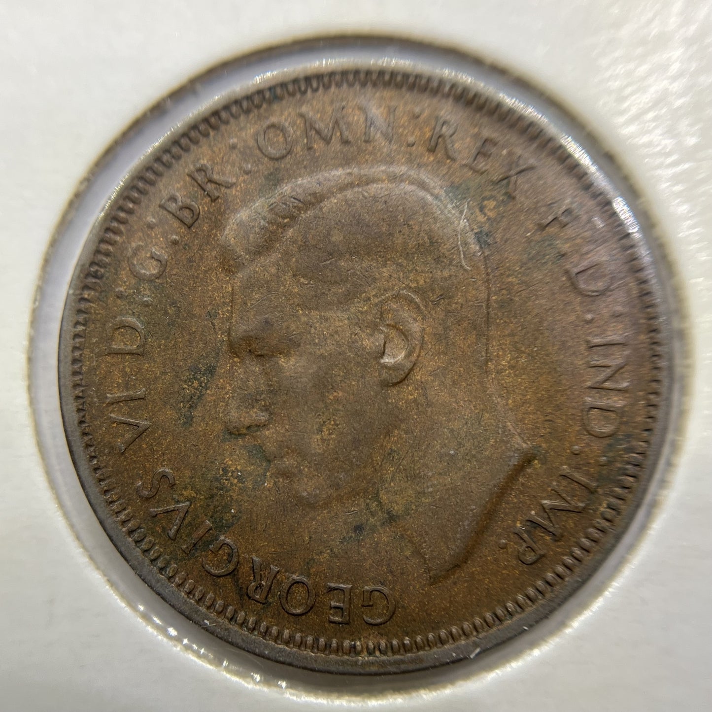 1942 Y. Half Penny Coin - good Very Fine - George VI Predecimal