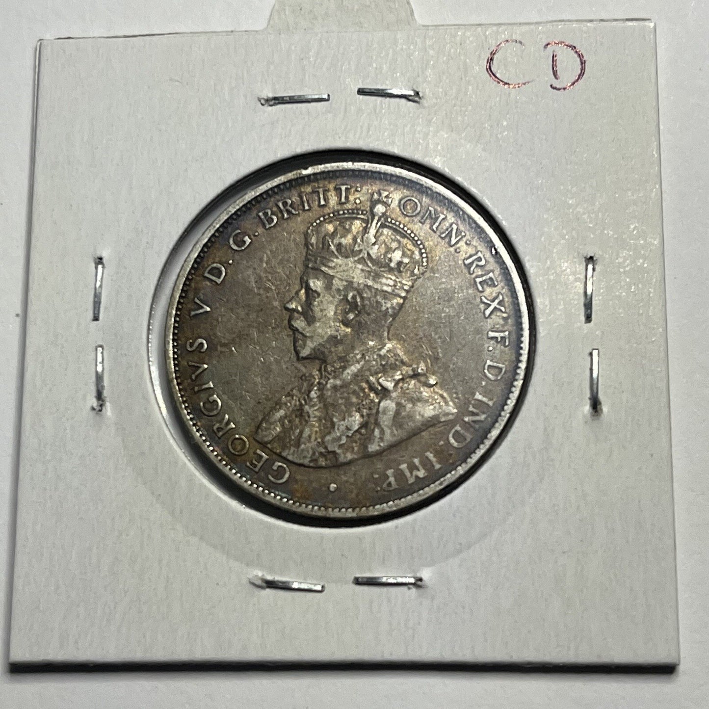 1921 Florin Coin - Die Fill Error "191?" - almost Very Fine - Good Date Silver
