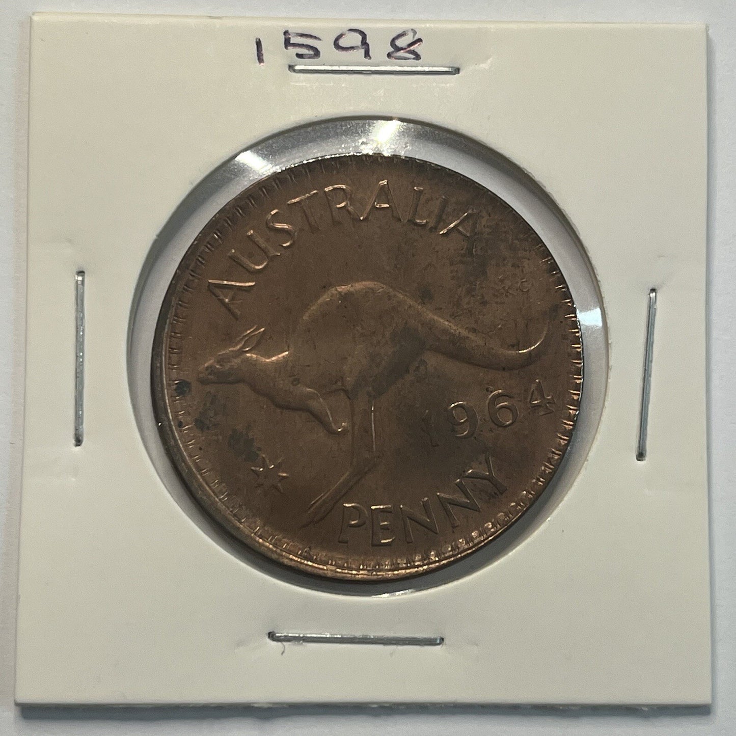 1964 Penny Coin - Struck Out of Collar Misstrike Error Lip - Scarce Predecimal