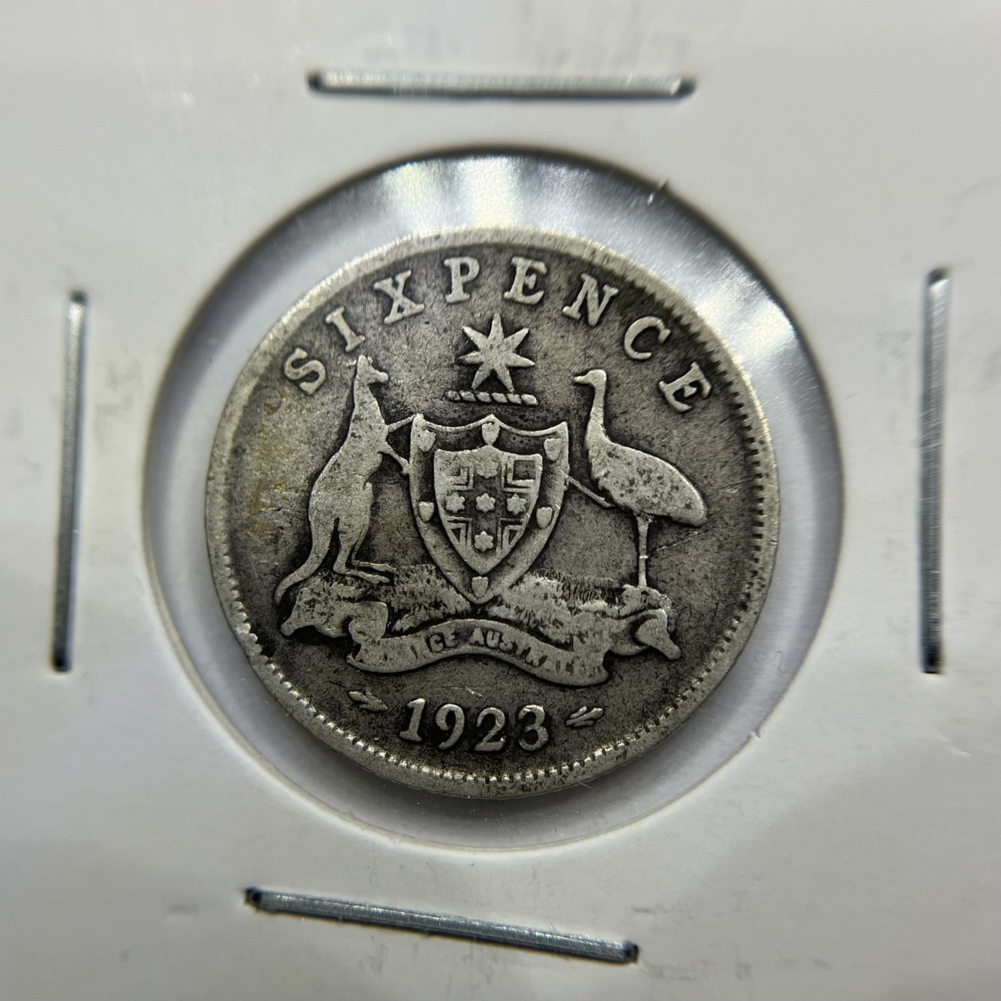 1923 Sixpence Coin - Very Good - George V Silver Predecimal Australian