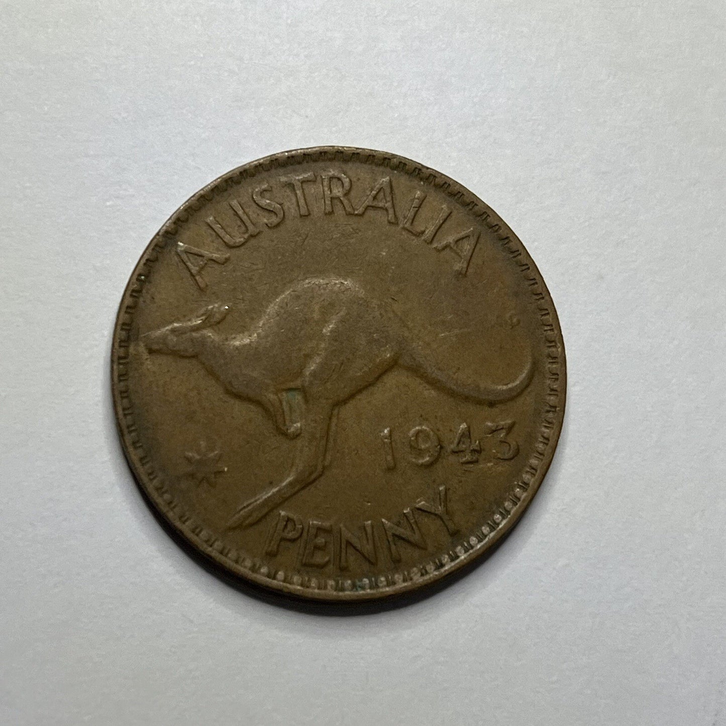 1943 Penny Coin - Australian King George VI Better than Circulated Predecimal