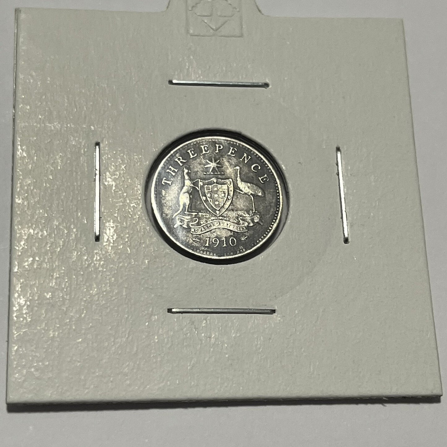 1910 Threepence Coin - Silver Predecimal Australian Coin - Good Very Fine
