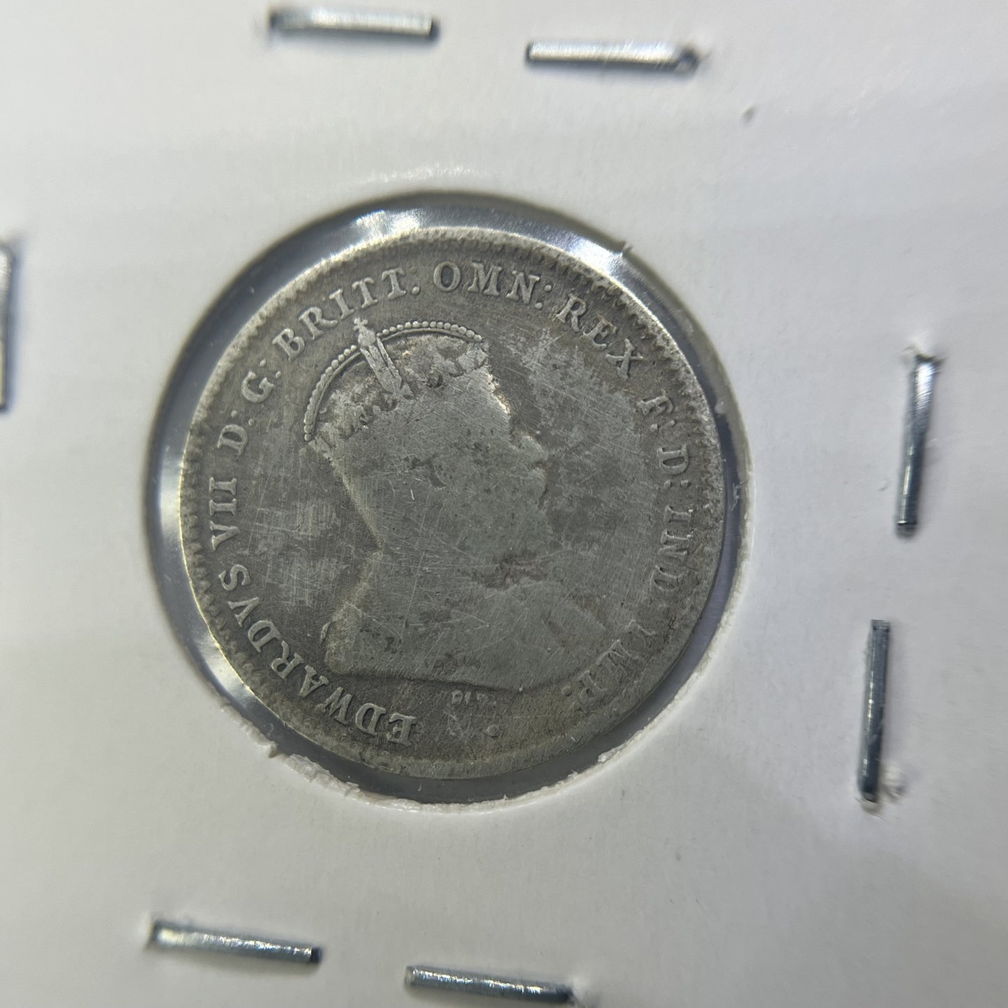 1910 Threepence Coin - Very Fine - Edward VII Silver Predecimal First Year
