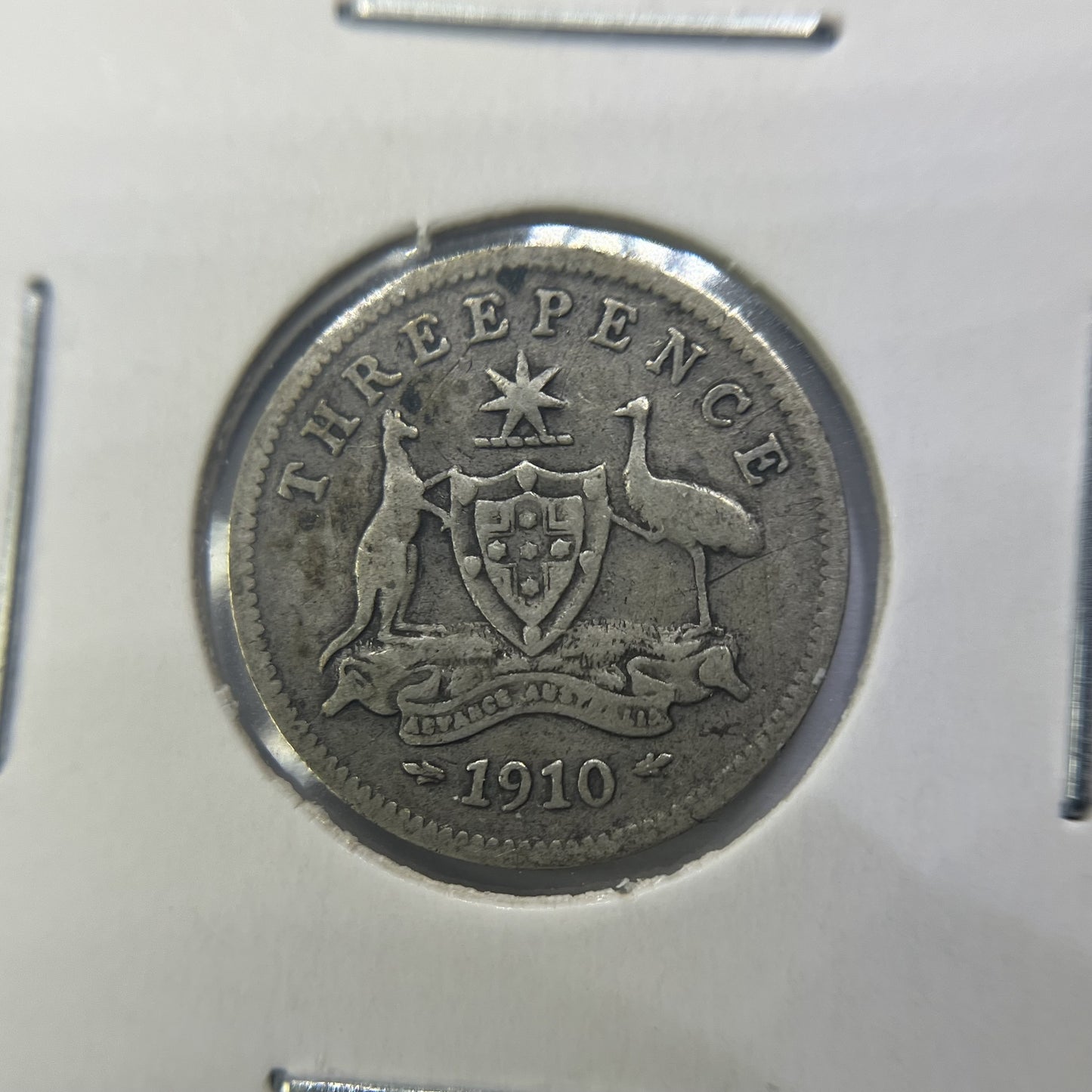 1910 Threepence Coin - almost Very Fine - Edward VII Silver Predecimal