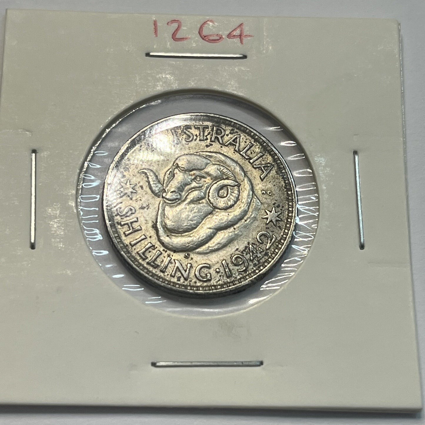 1942 s Shilling Coin - Uncirculated - George VI Silver Predecimal