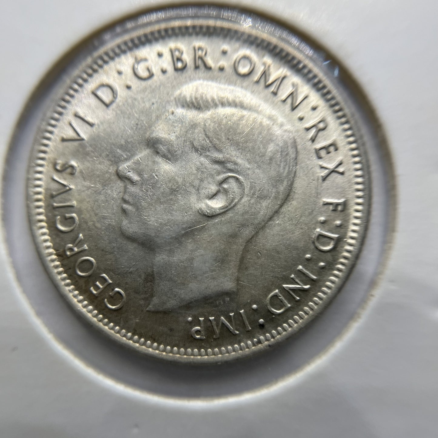 1943 Florin Coin - Extremely Fine or better - George VI Silver Predecimal