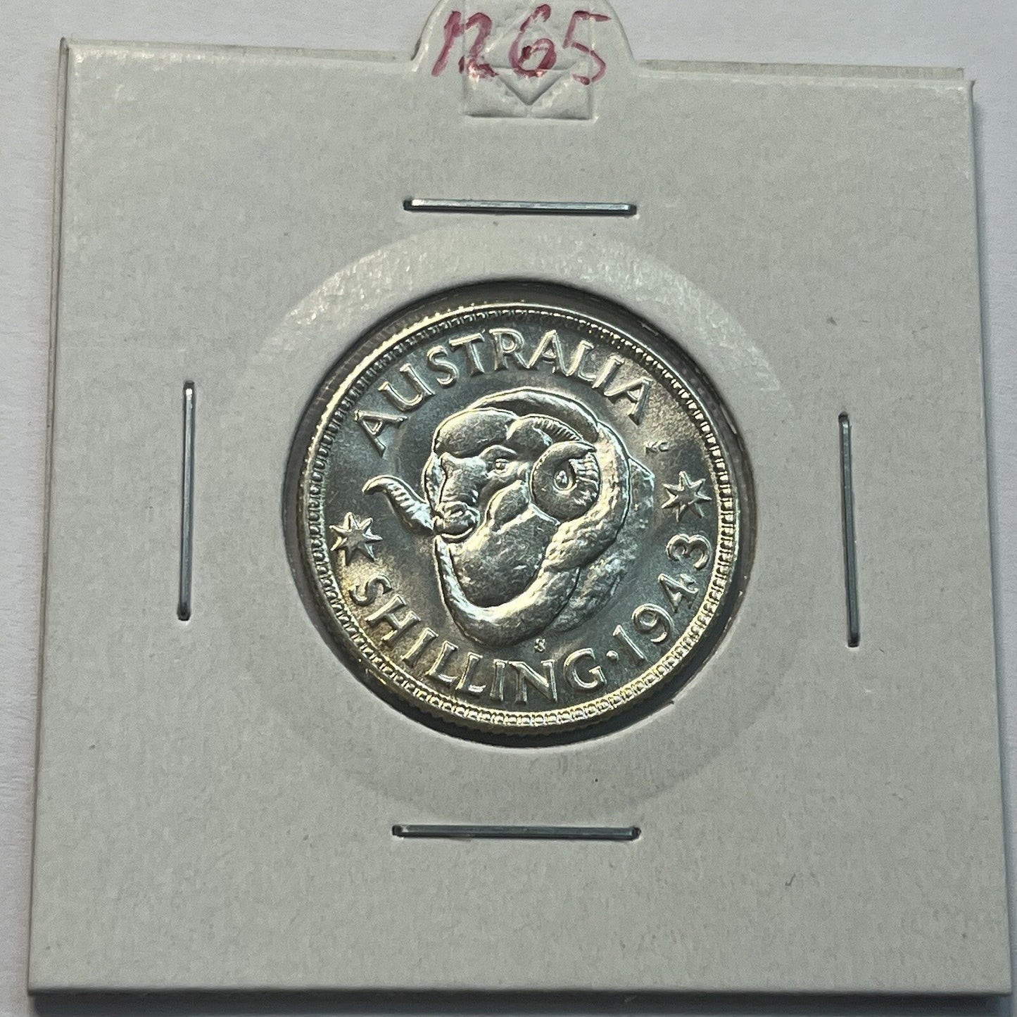 1943 s Shilling Coin - Choice Uncirculated - George VI Silver Predecimal