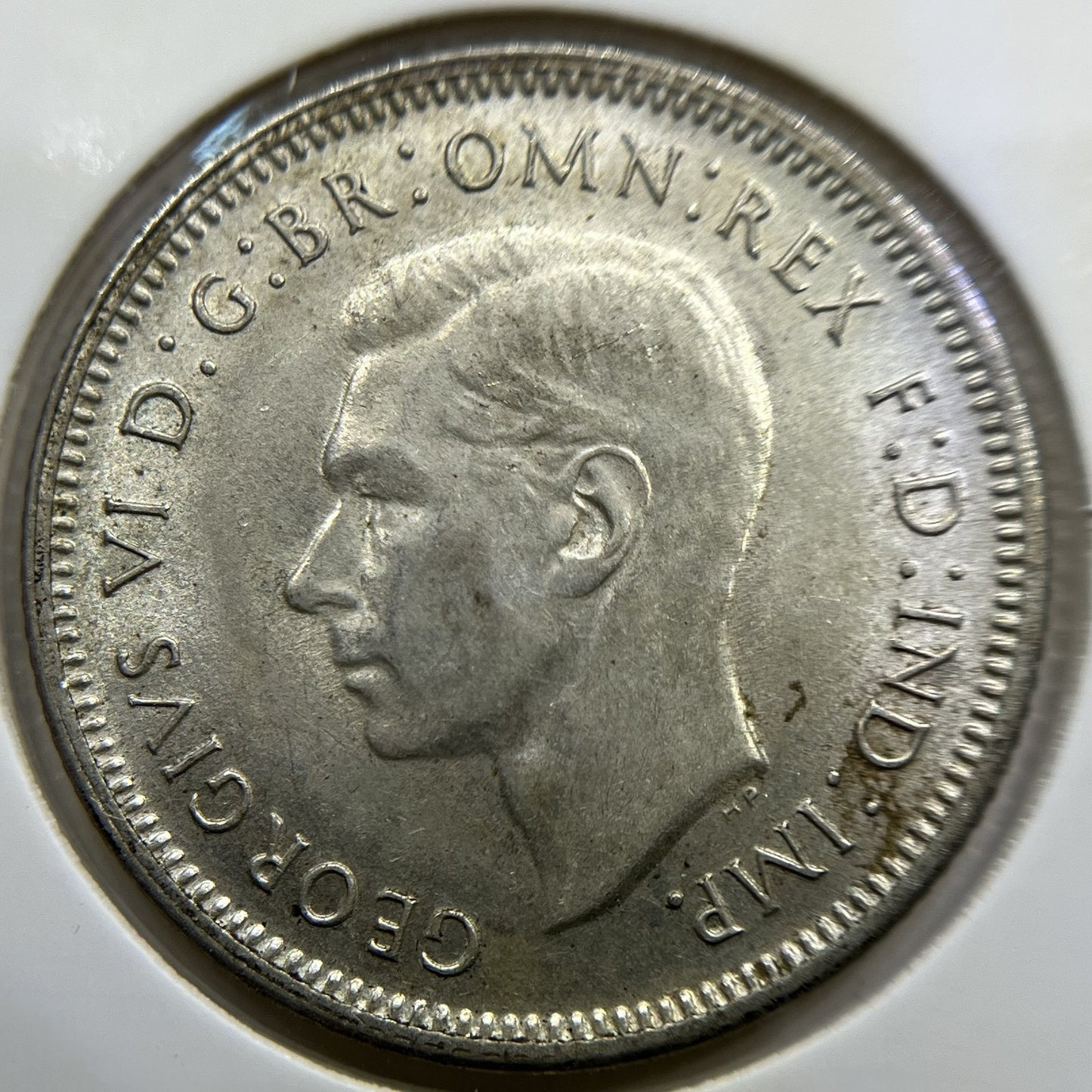 1943 s Shilling Coin - about Uncirculated - George V Silver Predecimal