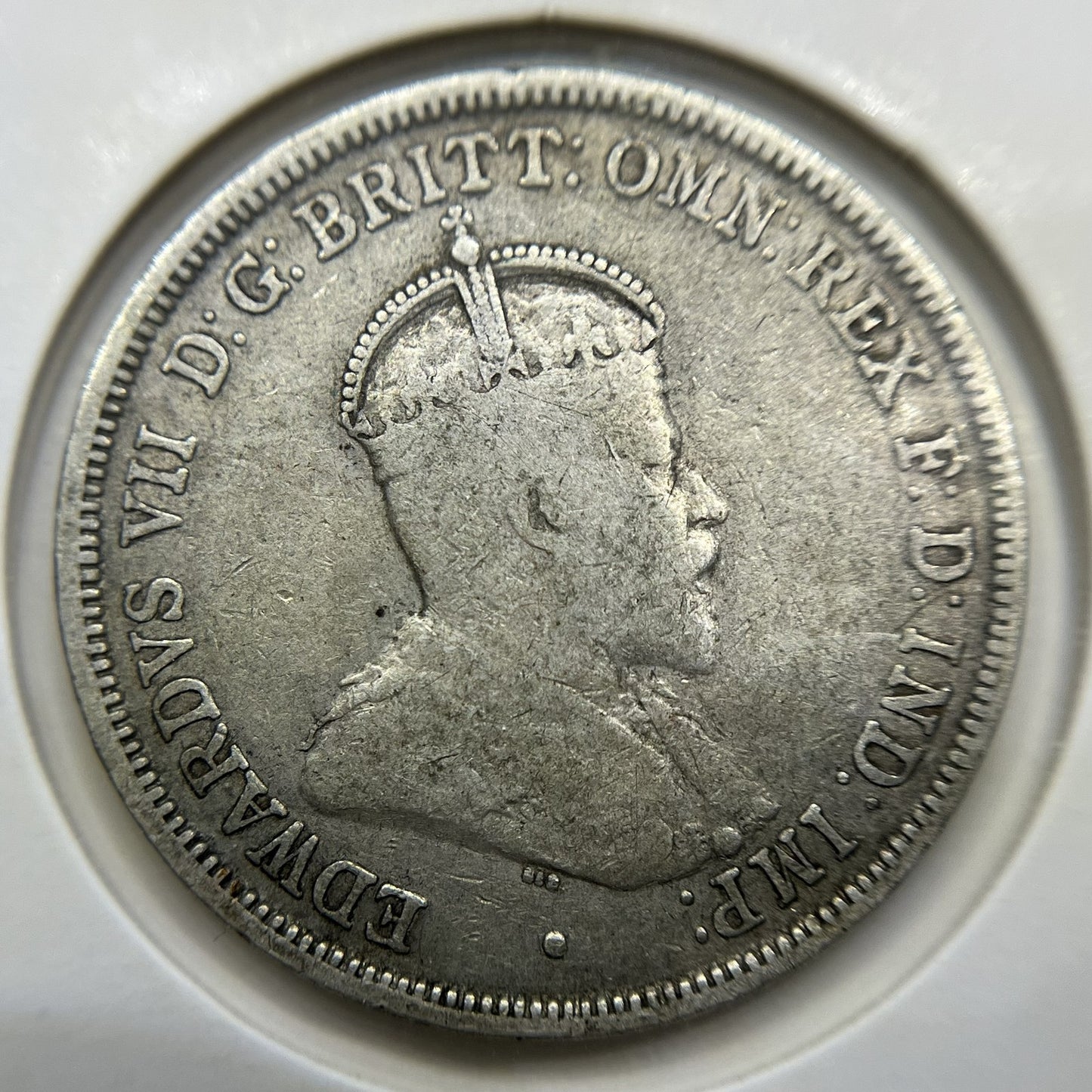 1910 Florin Coin - Very Fine - Edward VII Silver Predecimal First Year of Issue