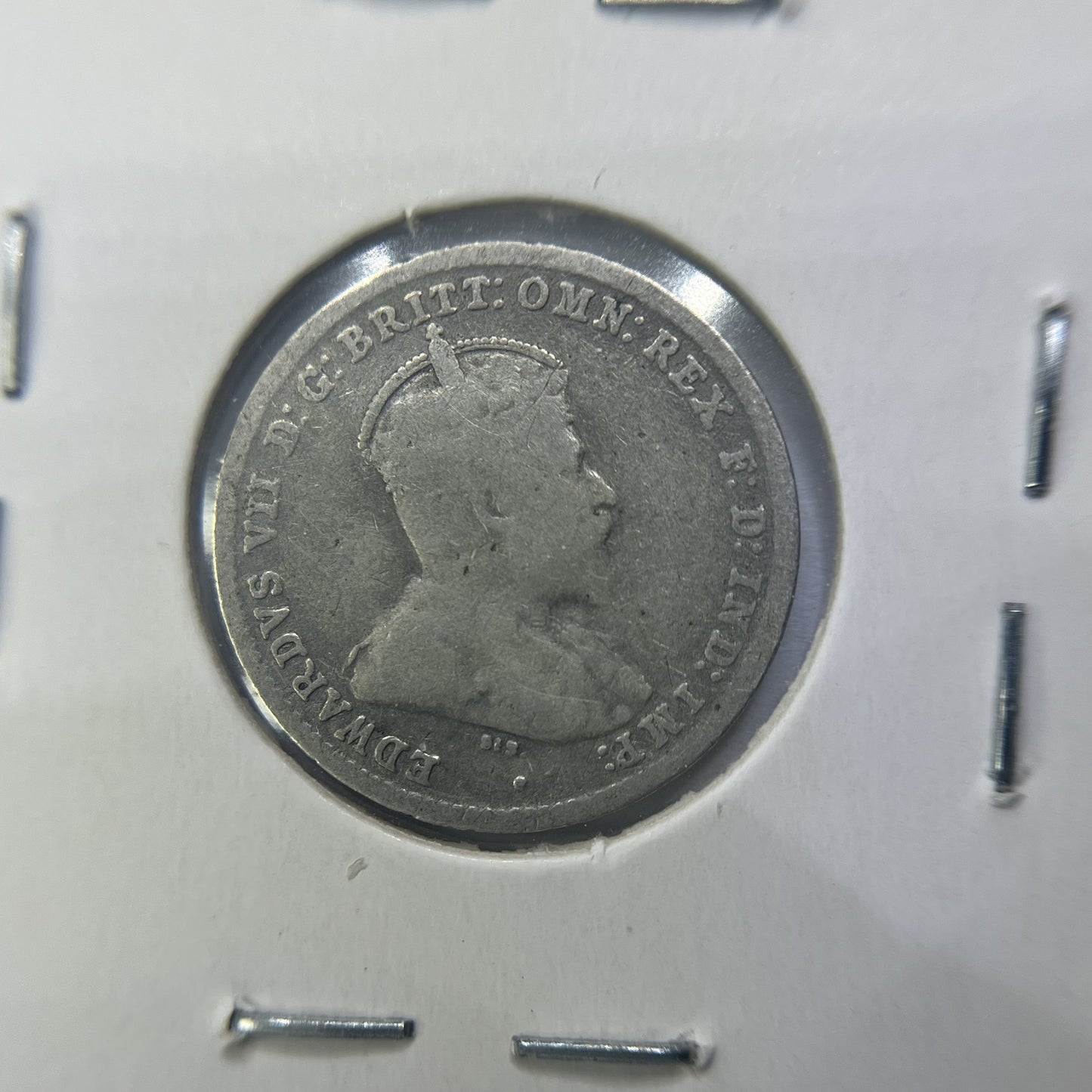 1910 Threepence Coin - Fine - Edward VII Silver Predecimal First Year