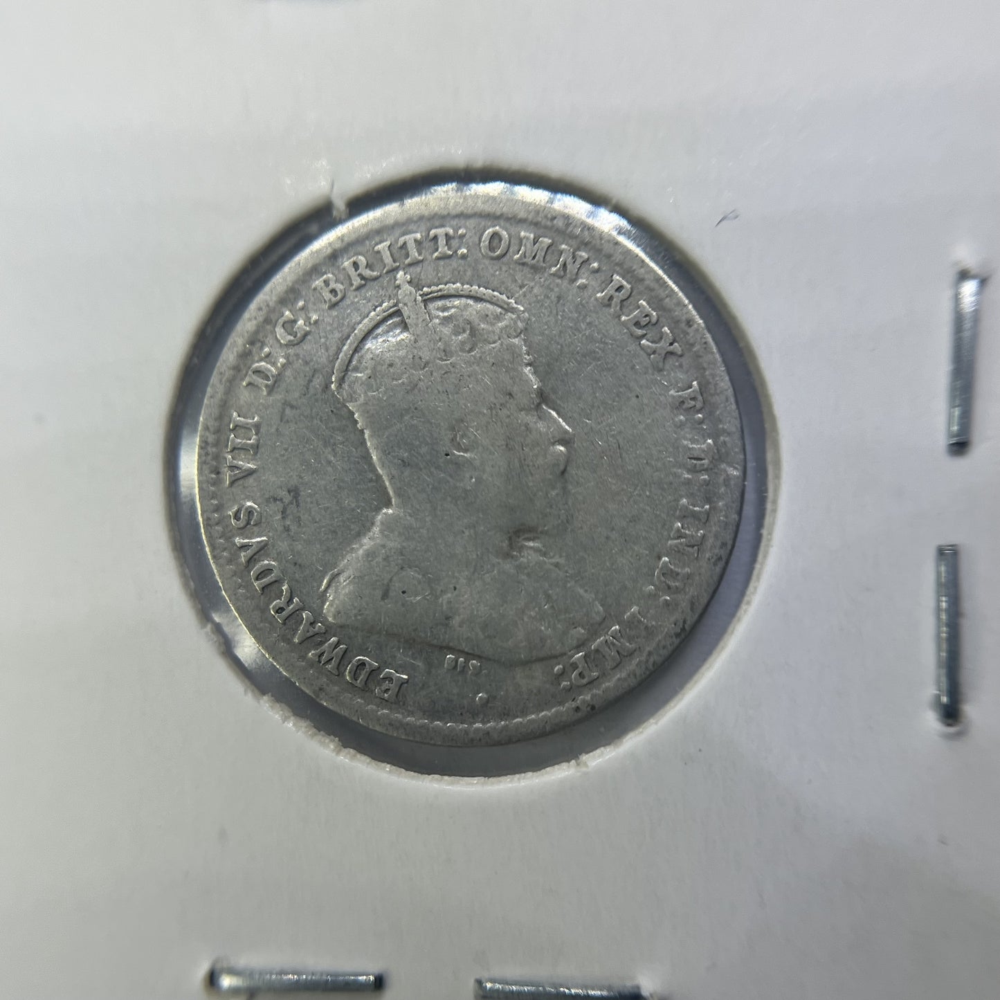 1910 Threepence Coin - almost Very Fine - Edward VII Silver Predecimal