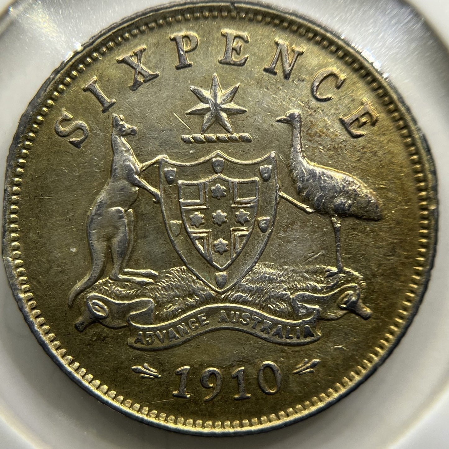 1910 Sixpence Coin - almost Extremely Fine - Silver Edward VII