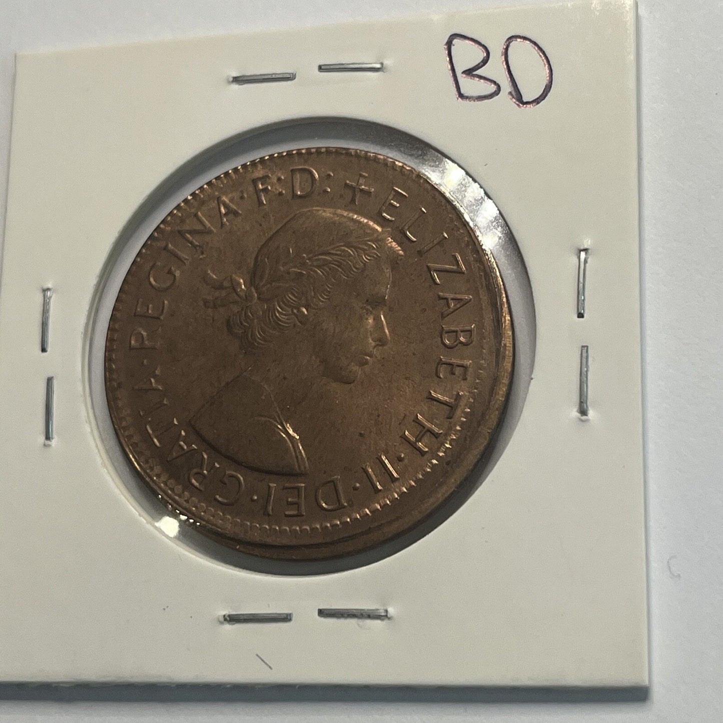 1964 Penny Coin - Struck Out of Collar Misstrike Error Lip - Scarce Predecimal
