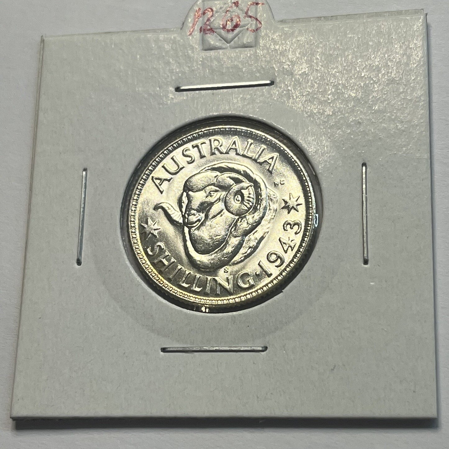 1943 s Shilling Coin - Choice Uncirculated - George VI Silver Predecimal