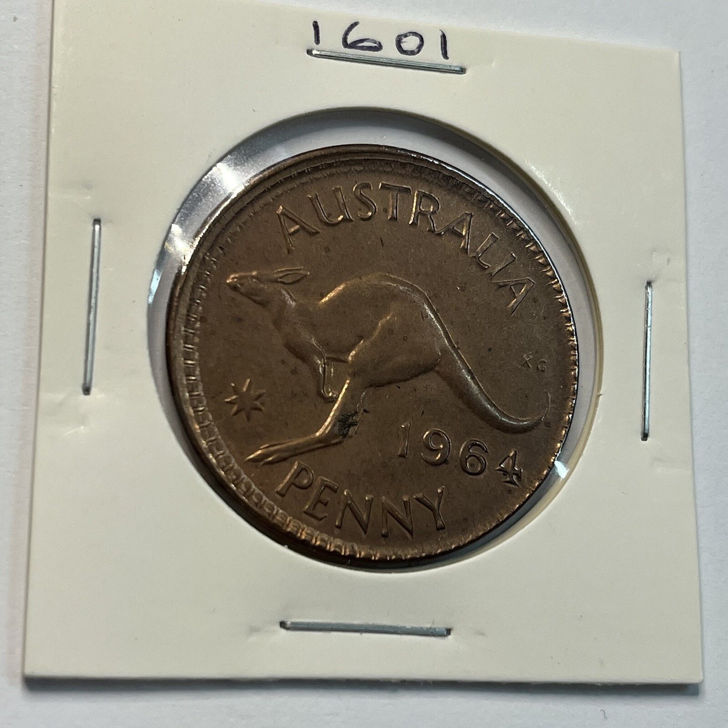 1964 Penny Coin - Struck Out of Collar Misstrike Error Lip - Scarce Predecimal