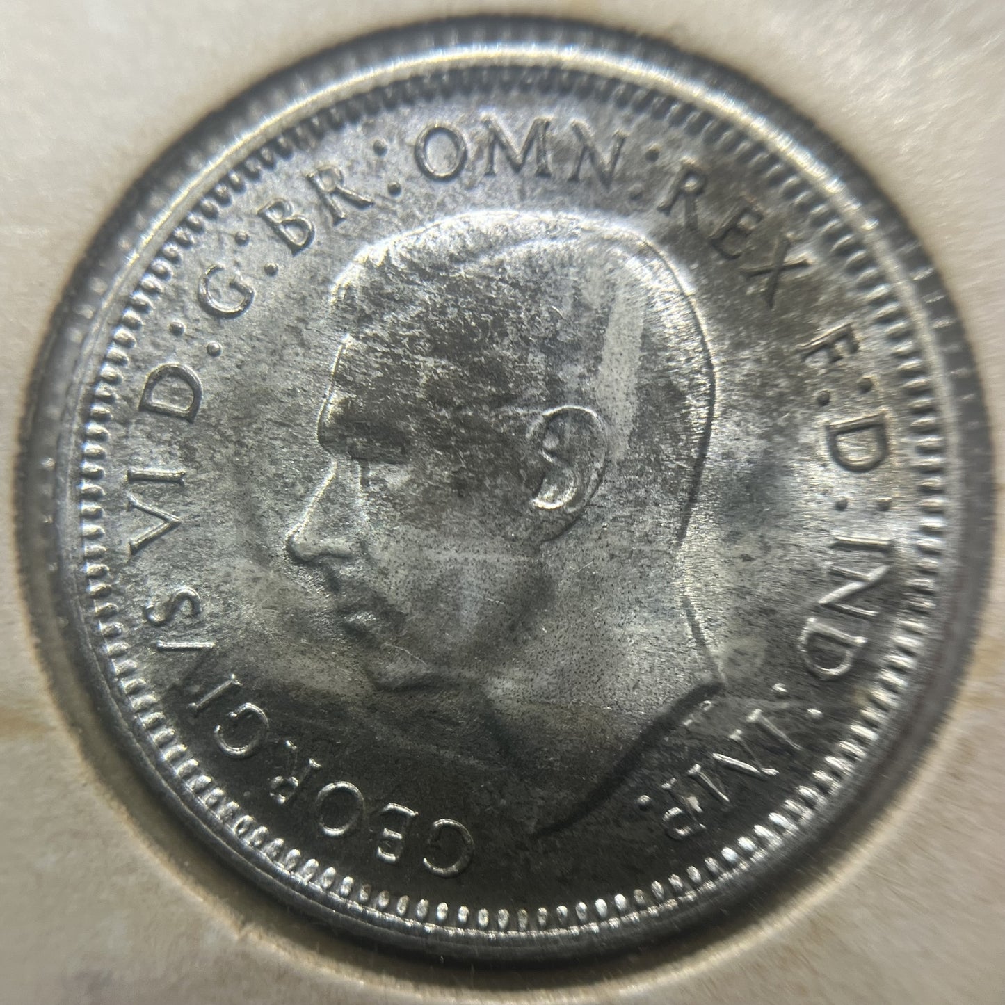 1943 s Shilling Coin - Choice Uncirculated Lustre - George VI Silver Predecimal