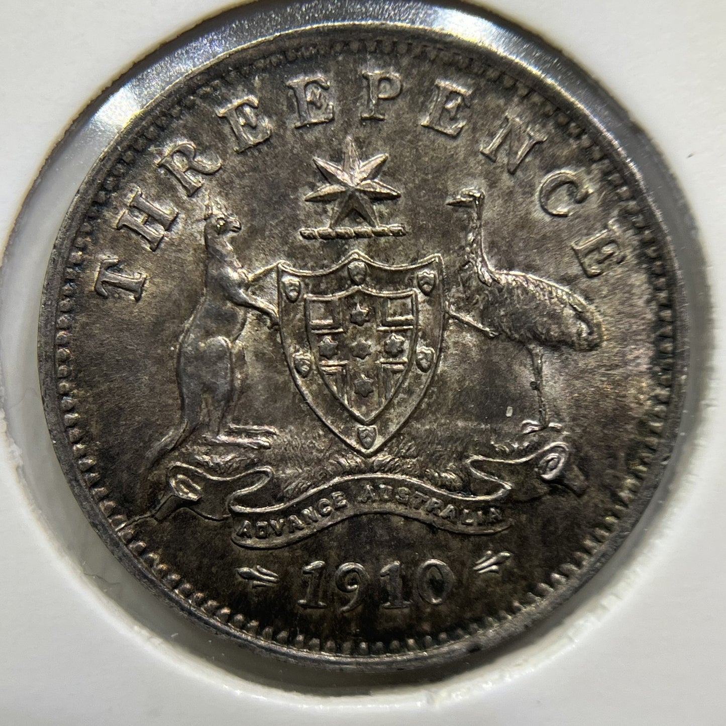 1910 Threepence Coin - Extremely Fine - Silver Edward VI