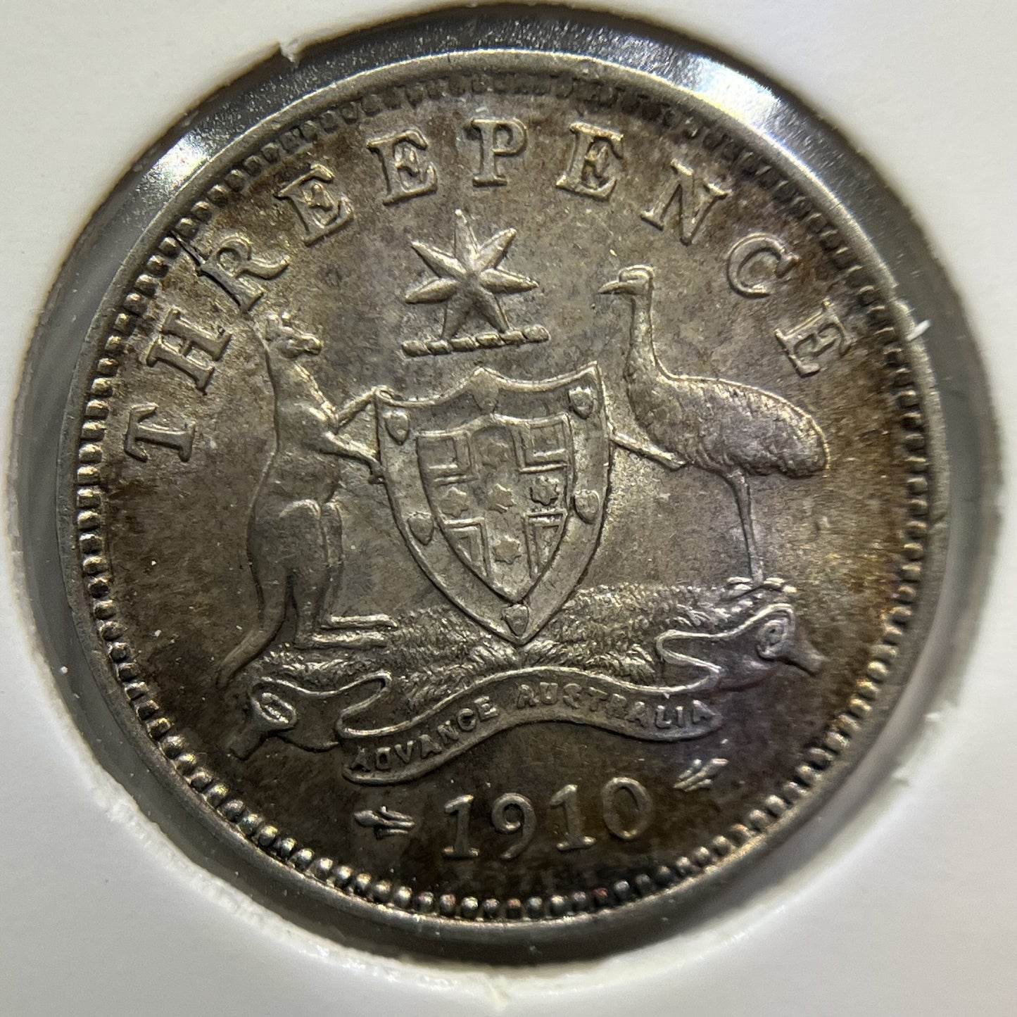 1910 Threepence Coin - Extremely Fine - Silver Edward VI