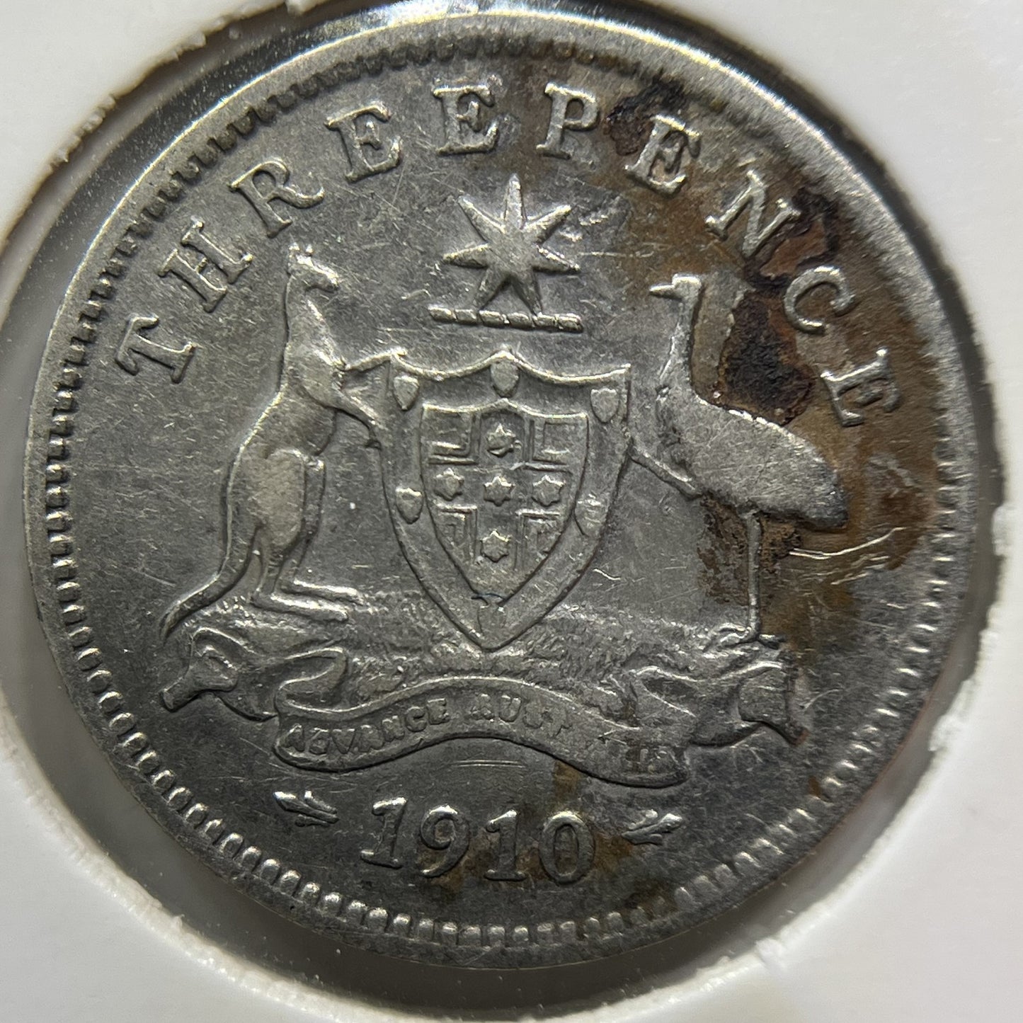 1910 Threepence Coin - Very Fine - Silver Edward VI First Year of Issue