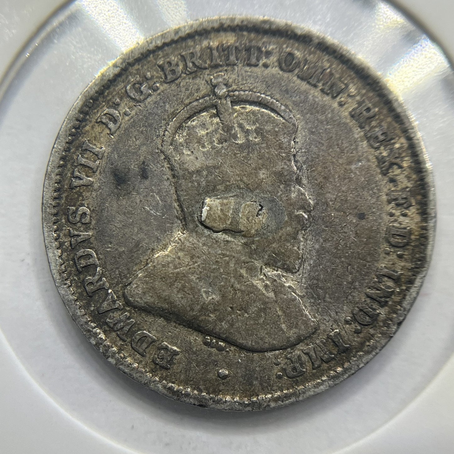 1910 Sixpence Coin - Fine - Edward VII Silver Predecimal First Year
