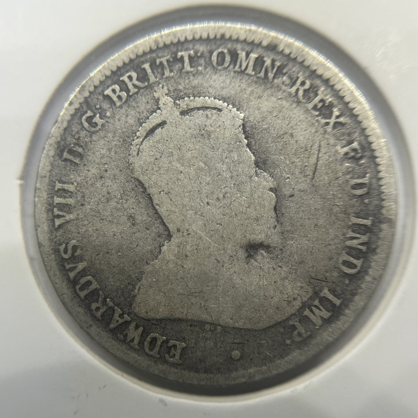 1910 Shilling Coin - Very Good - Edward VII Silver Predecimal First Year Issue