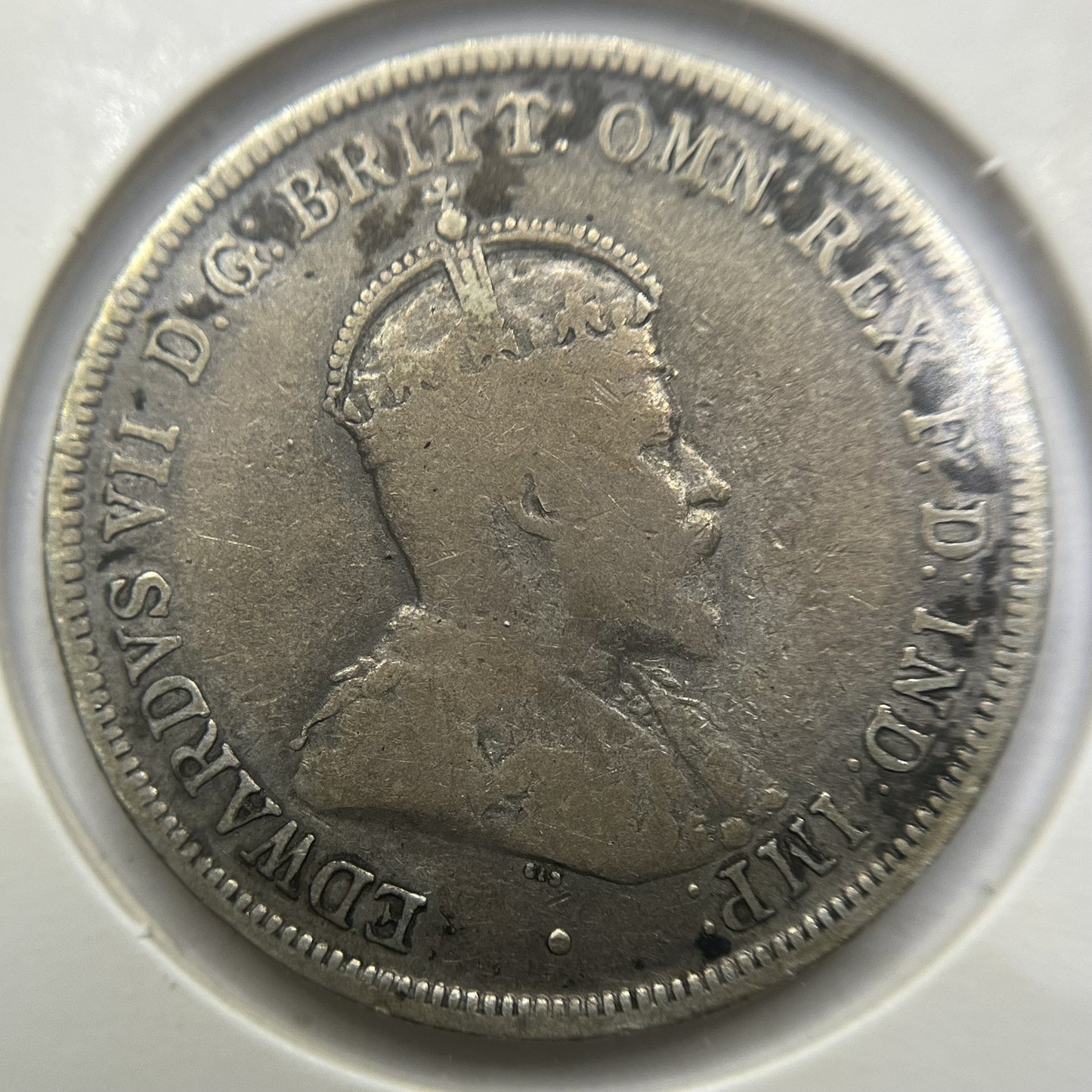1910 Florin Coin - almost Very Fine - Edward VII Silver Predecimal First Year