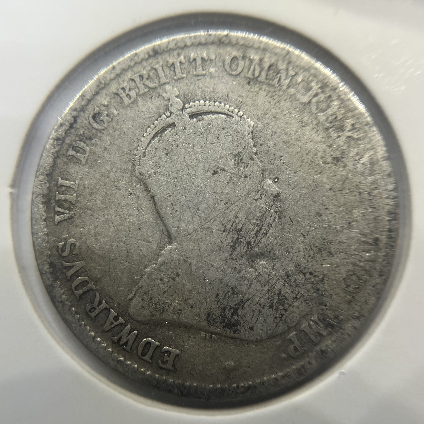 1910 Shilling Coin - Very Good - Edward VII Silver Predecimal First Year Issue
