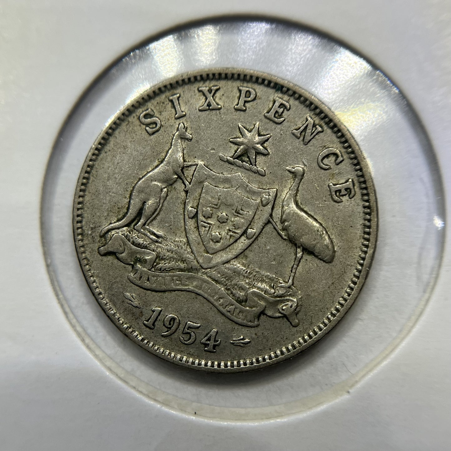 1954 Sixpence Error Coin - Significant Planchet Flaw Error - Most Interesting