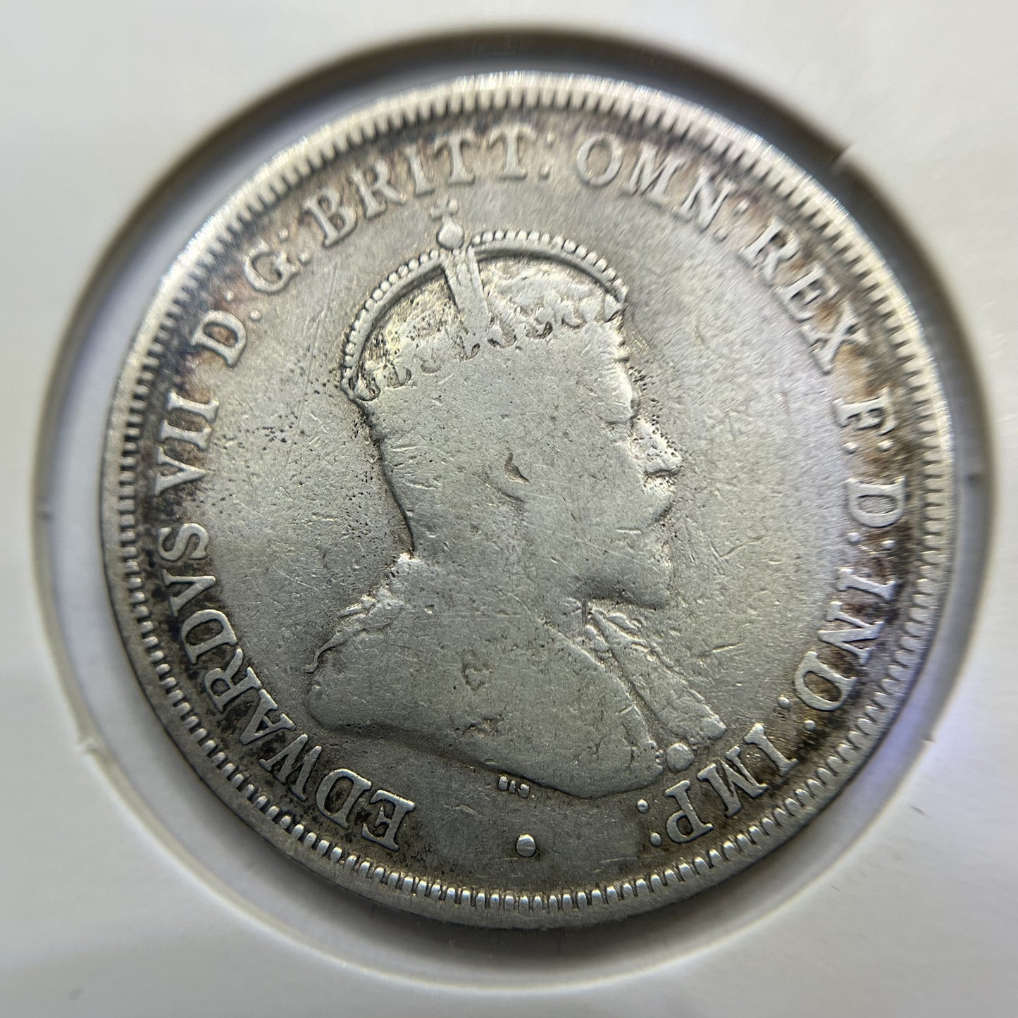 1910 Florin Coin - Fine - Edward VII Silver Predecimal First Year of Issue