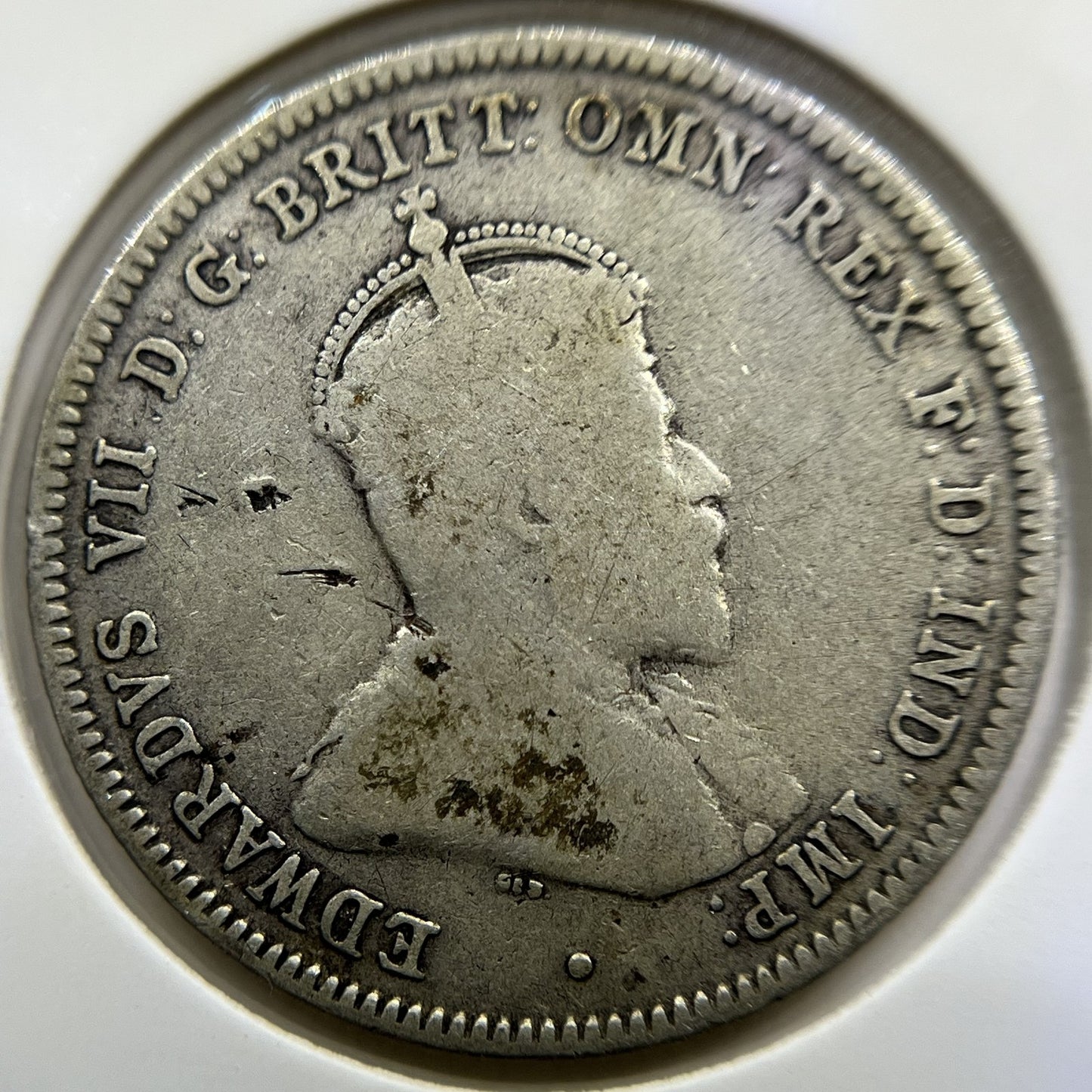 1910 Shilling Coin - Very Good - Edward VII Silver First Year