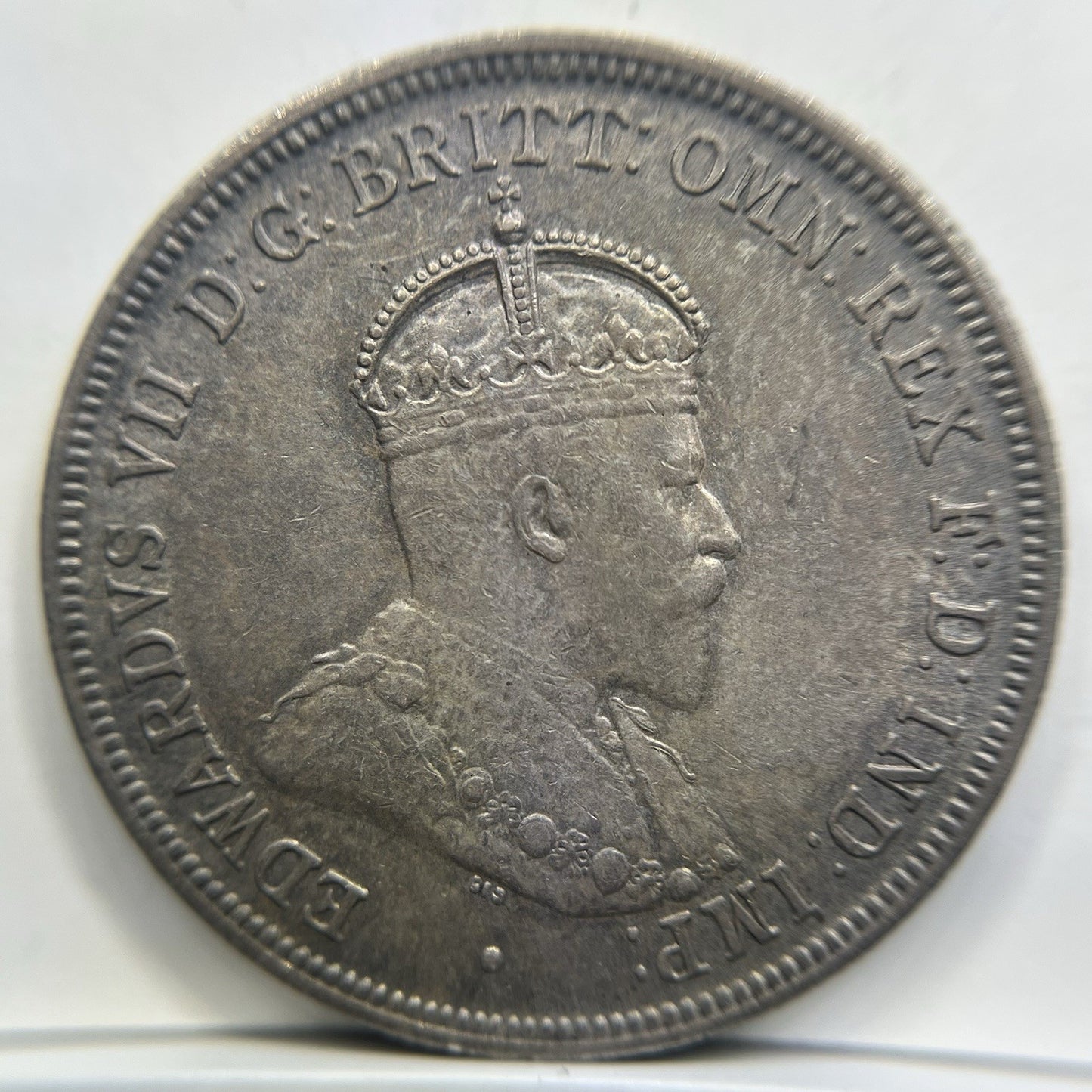 1910 Florin Coin - Uncirculated Toned - CV$3250 Edward VII Silver Predecimal