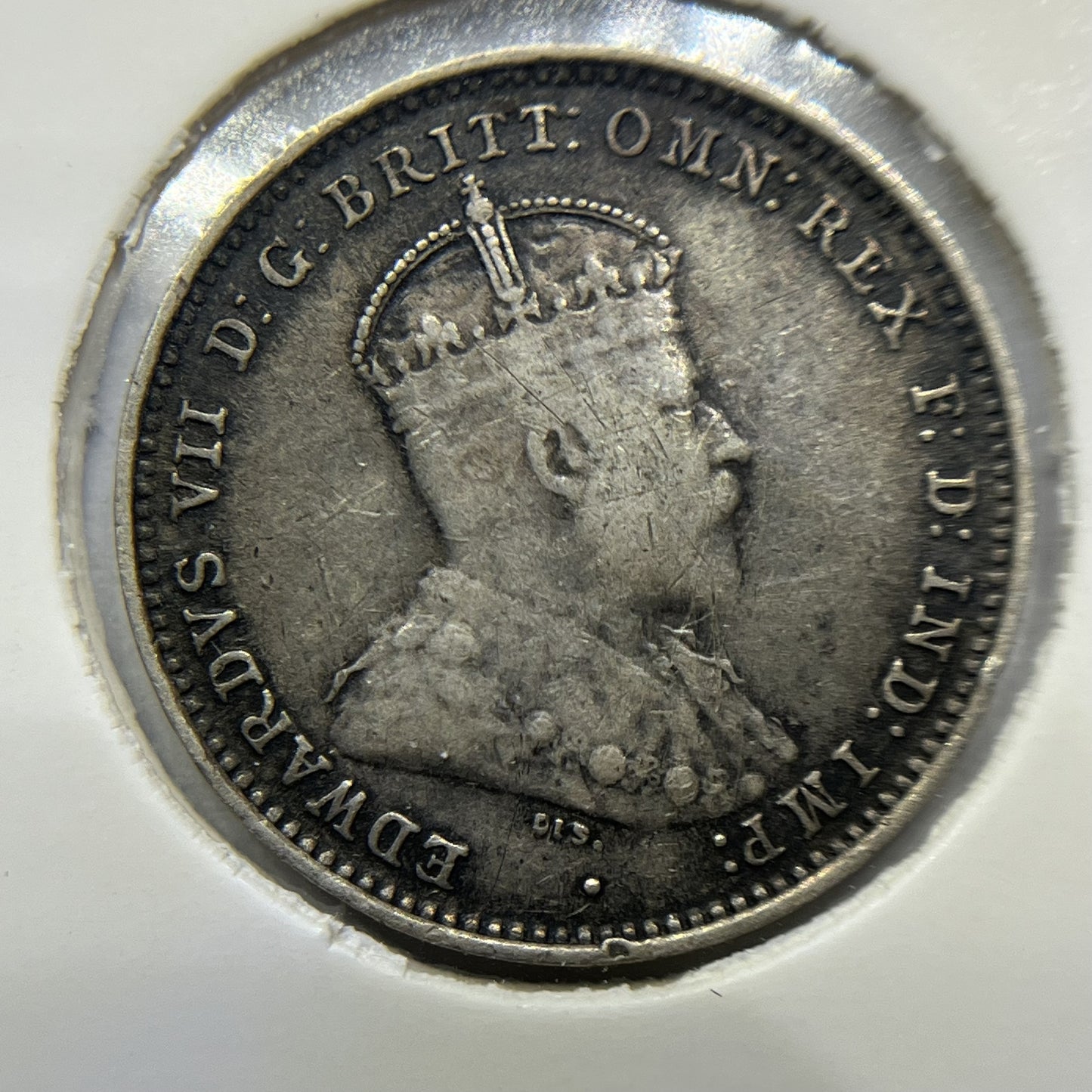 1910 Threepence Coin - good Very Fine - Silver Predecimal Edward VII