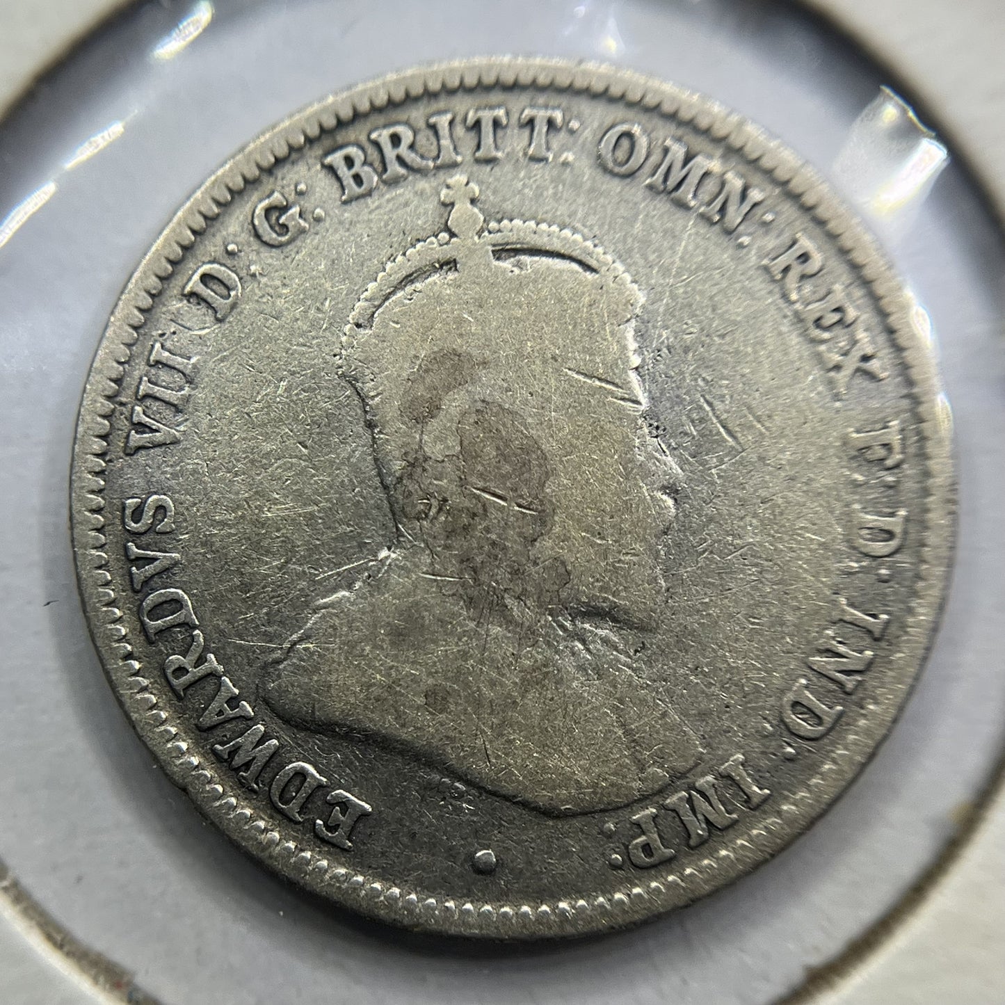 1910 Shilling Coin - Very Good - Edward VII Silver Predecimal First Year