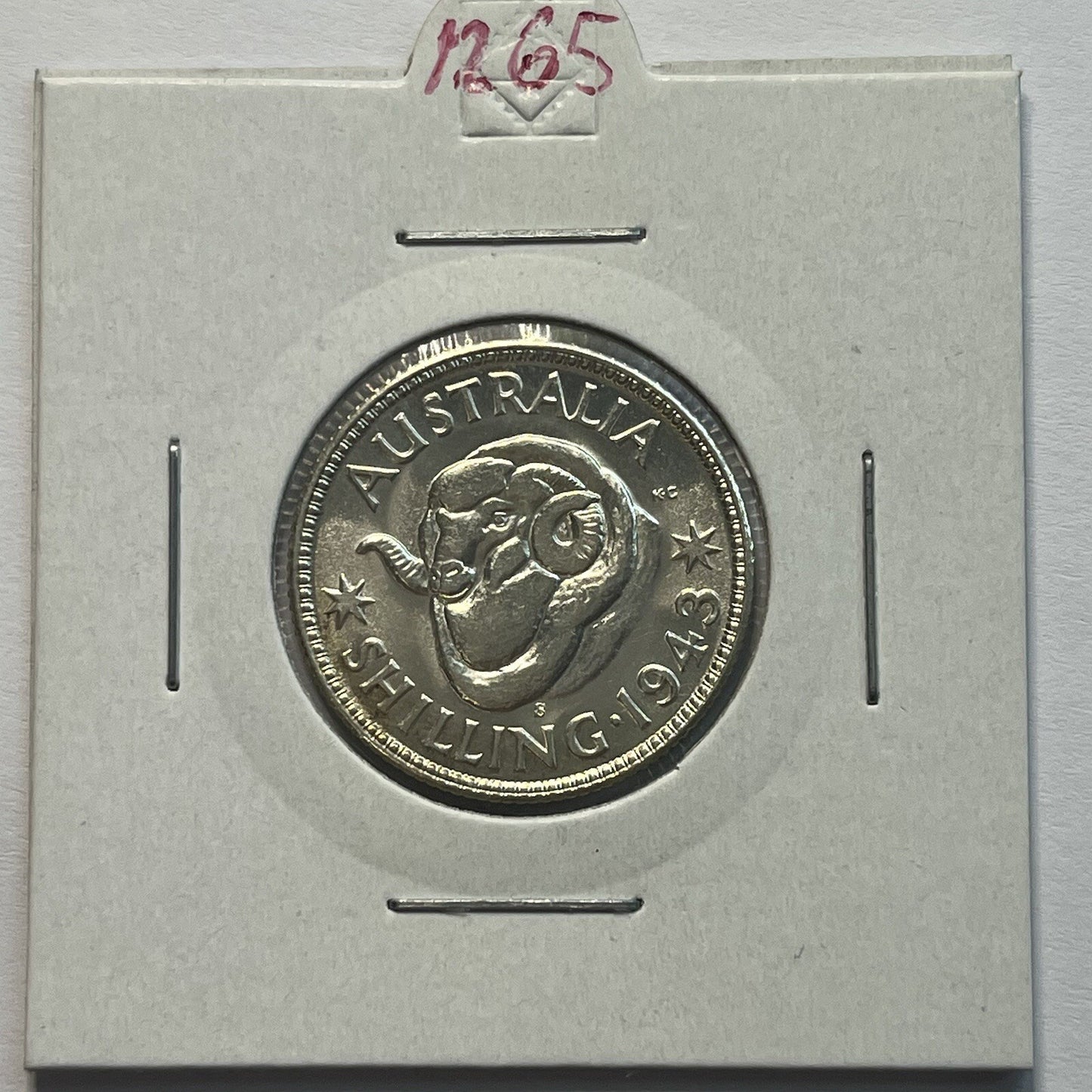 1943 s Shilling Coin - Choice Uncirculated - George VI Silver Predecimal