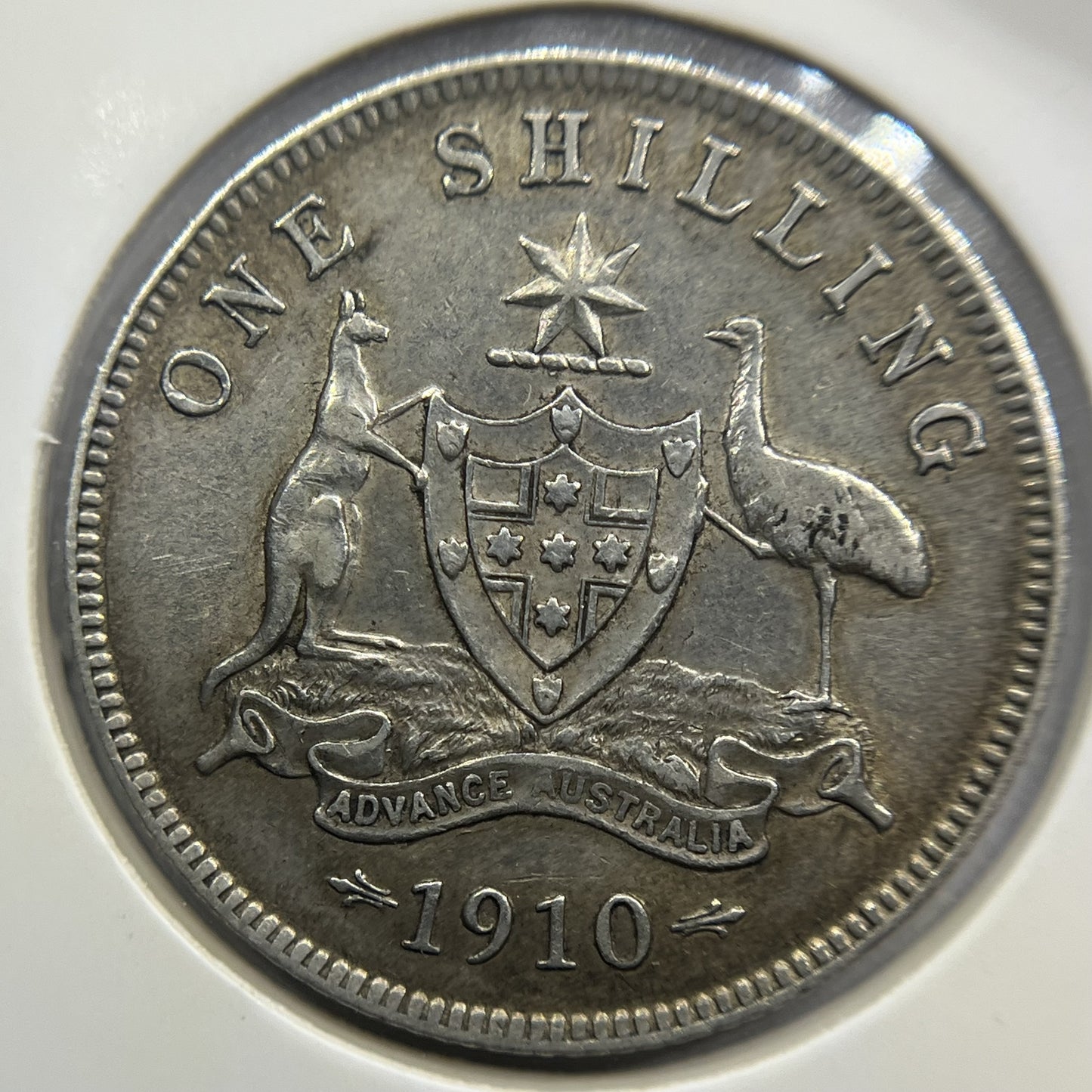 1910 Shilling Coin - Extremely Fine - Edward VII Silver Predecimal First Year