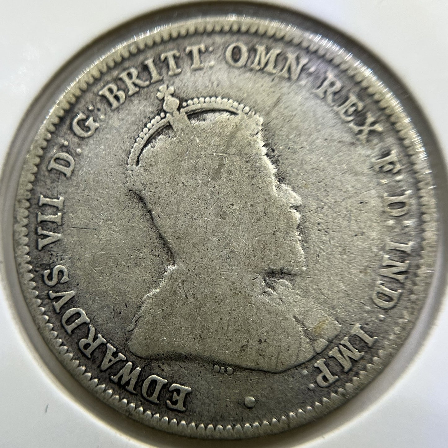1910 Shilling Coin - Very Good - Edward VII Silver First Year