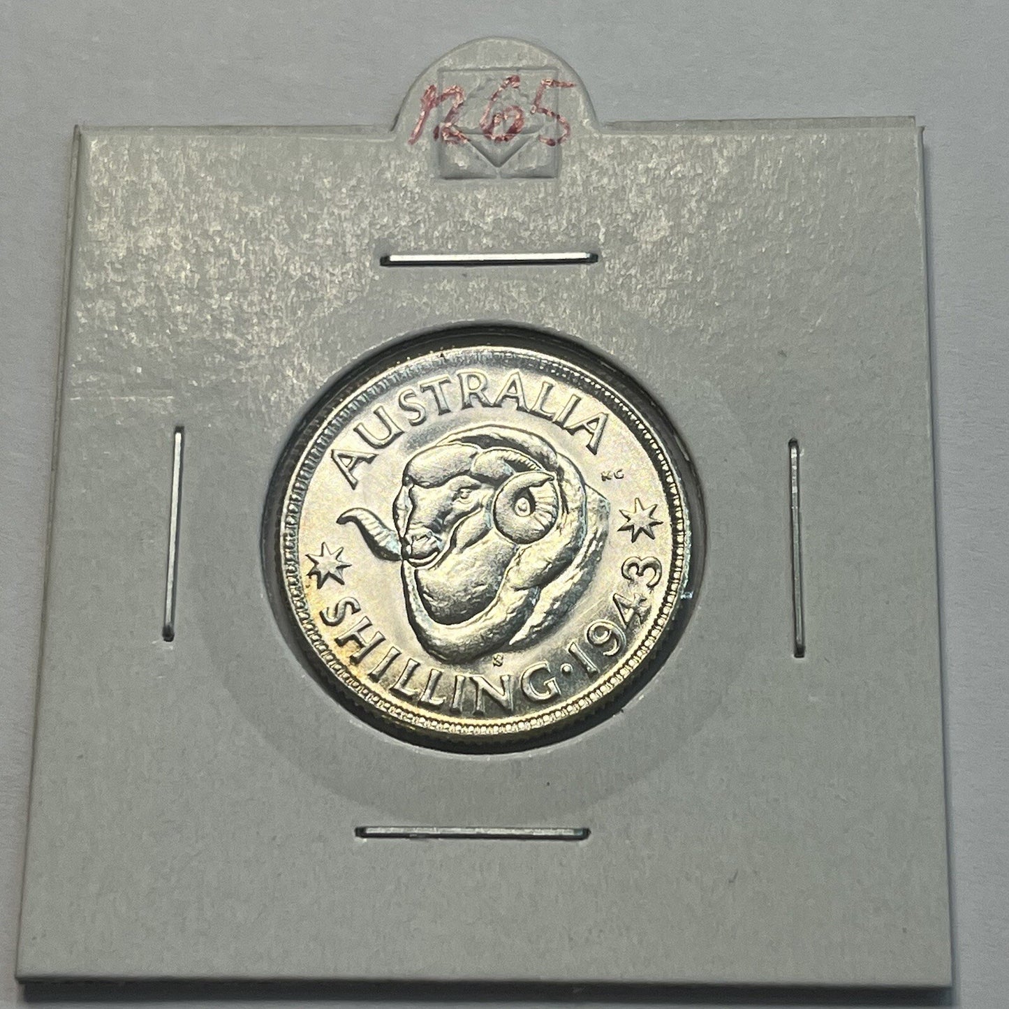1943 s Shilling Coin - Choice Uncirculated - George VI Silver Predecimal