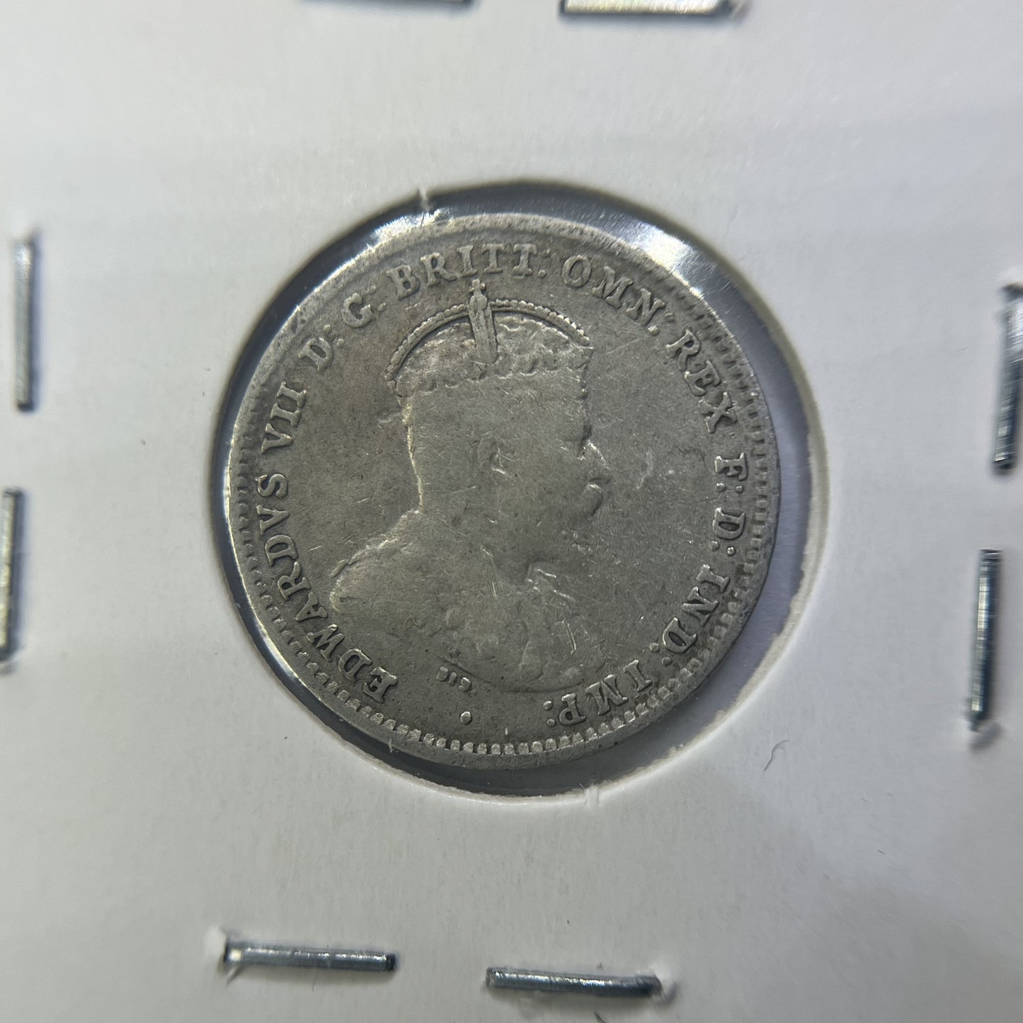 1910 Threepence Coin - Fine - Edward VII Silver Predecimal First Year